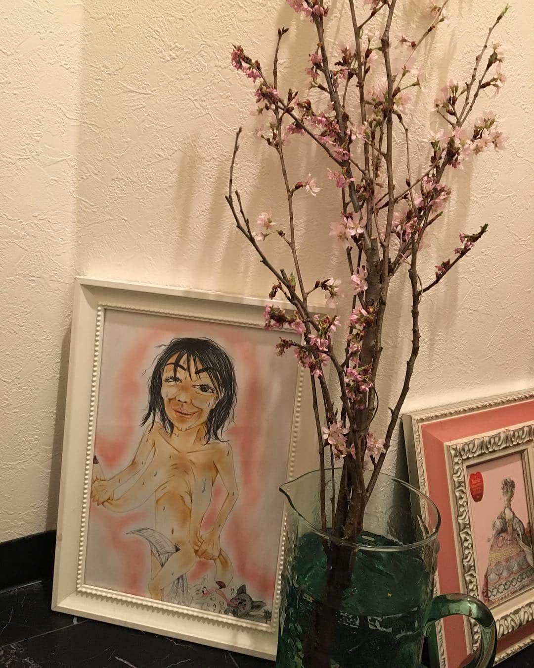 範田紗々さんのインスタグラム写真 - (範田紗々Instagram)「我が家にも桜」4月9日 16時43分 - handa_sasa