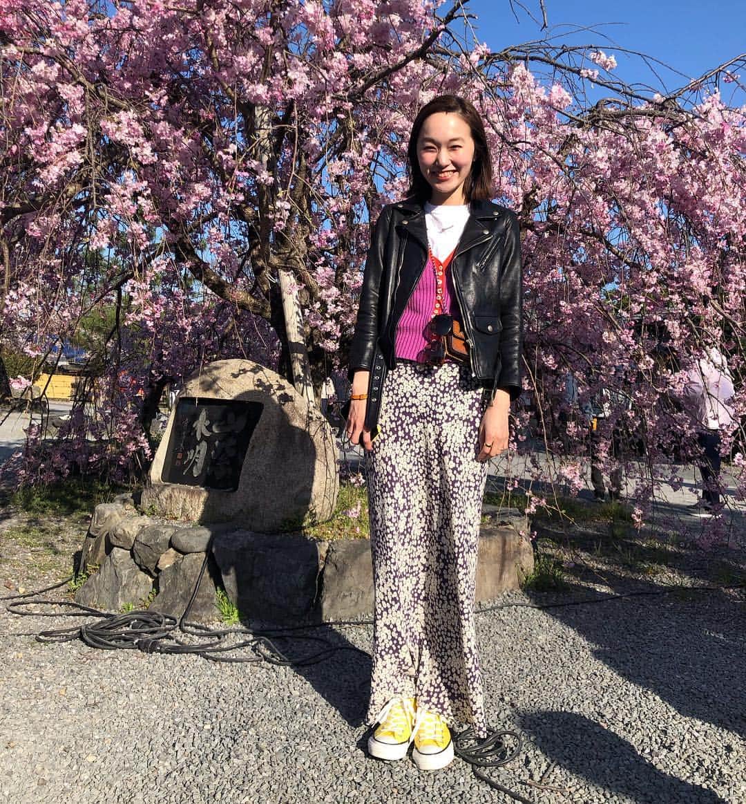 青木美緒さんのインスタグラム写真 - (青木美緒Instagram)「嵐山でお花見🍡🌸 少しだけ散ってたけど綺麗だった💯💯💯☺️💭」4月9日 16時59分 - m_ooo
