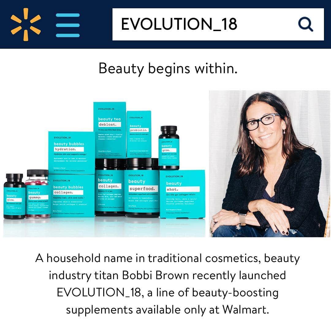 ボビー・ブラウンのインスタグラム：「Beauty does begin within. Excited to have our new kids on the block be available on @walmart.com. Can’t wait to hear what you guys think. #evolution18」