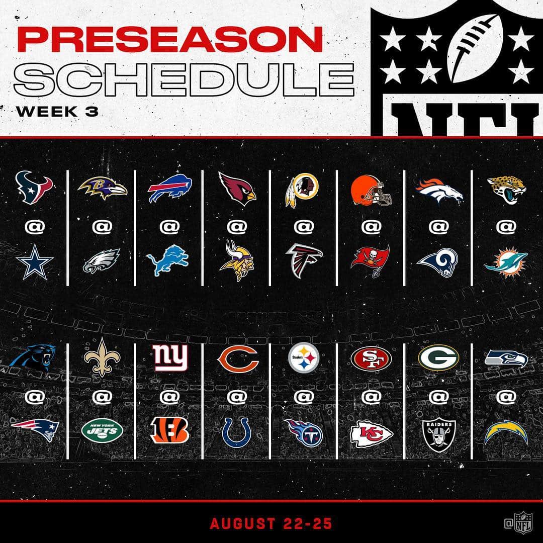 NFLさんのインスタグラム写真 - (NFLInstagram)「The 2019 NFL Preseason schedule is here!」4月10日 3時02分 - nfl
