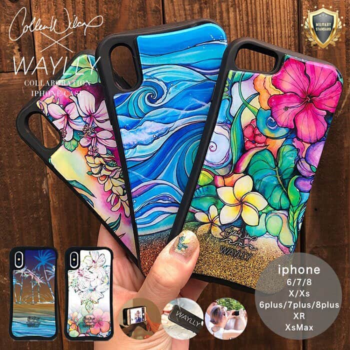 ラレイアのインスタグラム：「🌺 遂に✨ #waylly × Colleen Wilcoxの新作が #楽天 サイト先行で販売スタート！👏💕 ・ さらに今ならお買い物マラソンセールも開催中でポイント20倍&クーポン利用の大チャンス😍 ・ ぜひお見逃しなく🧡 @laleia_official  @colleenwilcoxgallery_jp  @waylly_jp  #colleen#colleenwilcox#art#hawaii#aloha#surf#beach#iphone#iphonex#iphonexsmaxケース#iphonexrケー#iphone#laleia#iphonex#iphonexs#ハワイ#フォトジェニック#インスタ映え#インスタ女子#アロハ#ビーチ#夏#海を感じる雑貨」