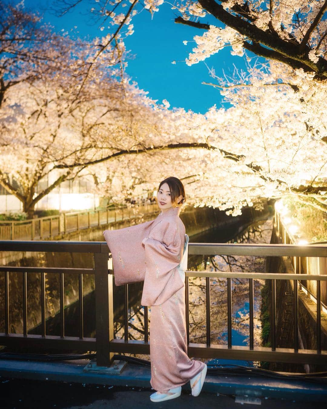 kenta_soyoungさんのインスタグラム写真 - (kenta_soyoungInstagram)「Night Cherry blossoms is beautiful. . . . . 僕のとっておきの桜の場所 #夜桜 #成城学園はいいぞ . . . . .  model: @michikohirasawa」4月9日 20時44分 - kenta_soyoung