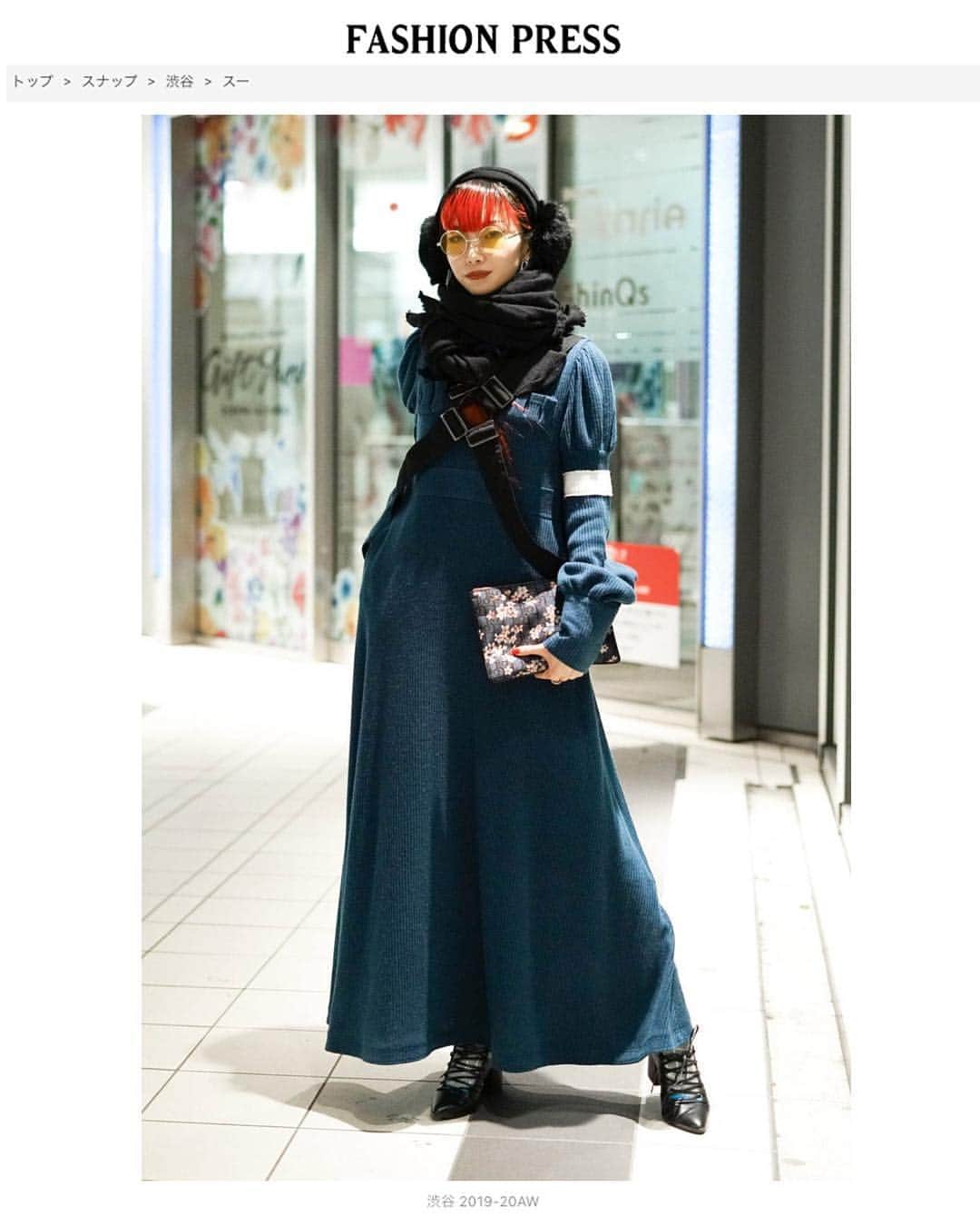 si ouxのインスタグラム：「片仮名表記スーめちゃいい。私なりのヒジャブコーデ🧕 thanks! @fashionpressjp 💙💛」