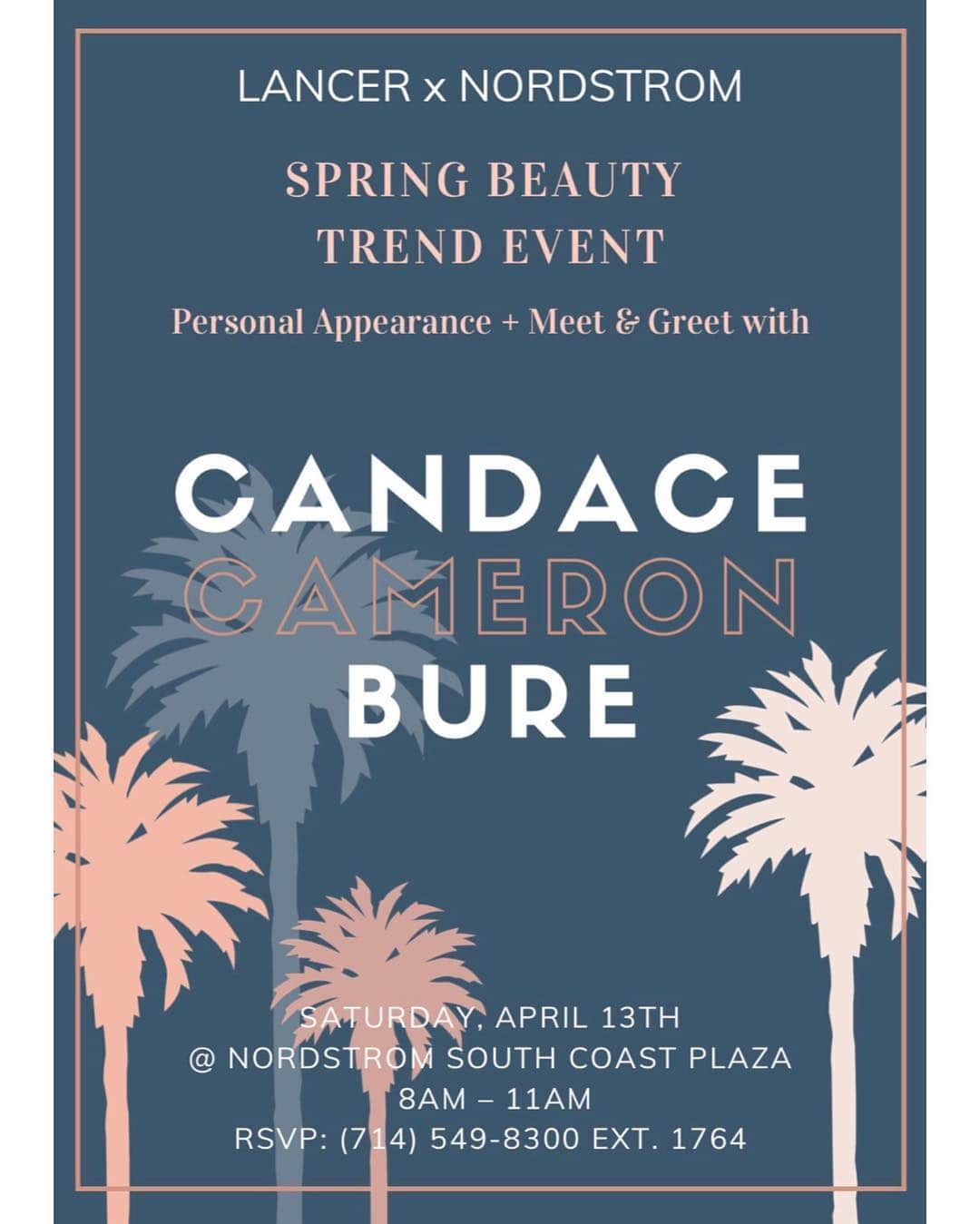 キャンディス・キャメロン・ブレさんのインスタグラム写真 - (キャンディス・キャメロン・ブレInstagram)「Super exciting news! I’ll be making a special in-store appearance with Lancer Skincare at @nordstrom South Coast Plaza for their Spring Beauty Trend Event! ✨I’m sharing my #LancerGlow beauty secrets this Saturday 4/13 @ 8am. Call (714-549-8300 ext 1764) to RSVP and secure your spot! Can’t wait to see you all there! @drlancerrx #MeetandGreet #Nordstrom #Skincare」4月10日 0時04分 - candacecbure