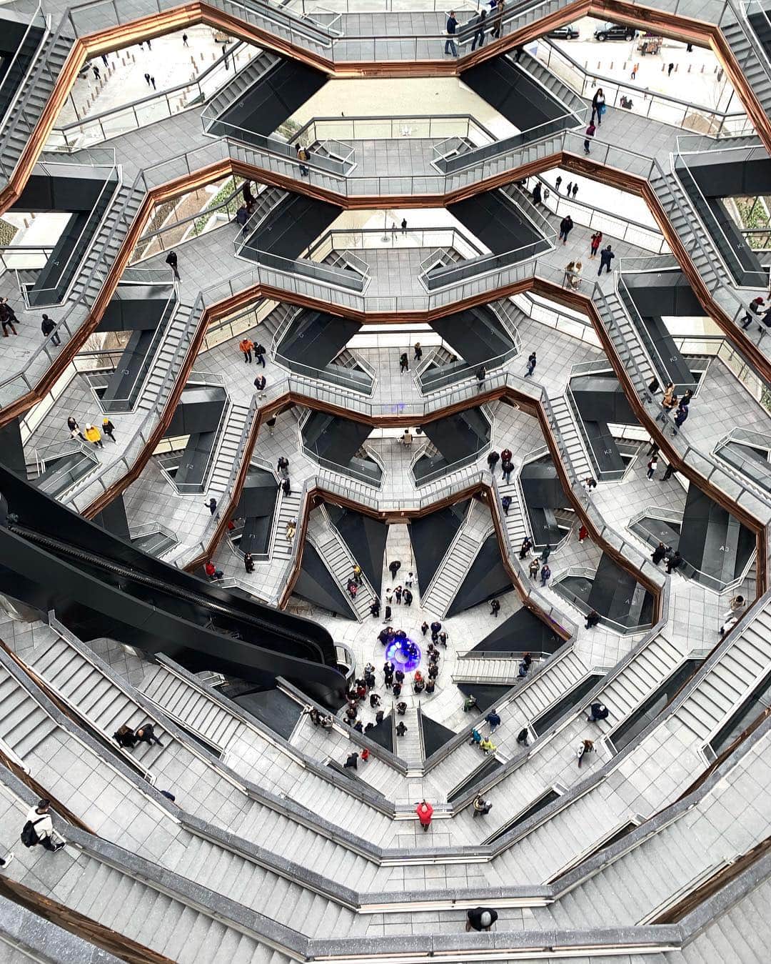 Paul Octaviousのインスタグラム：「I had so many judgements about this place before seeing it and have fallen for the Vessel 🥴❤️. It was like walking in an M.C Escher drawing.」