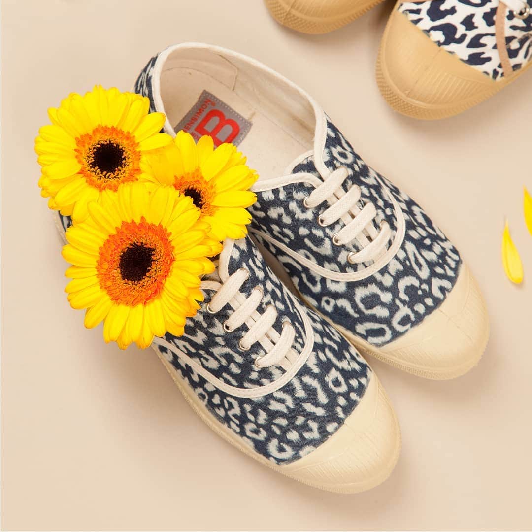 ベンシモンのインスタグラム：「NEW IN Du léopard oui, mais dans une nuance bleutée parfaite pour l'été ☀️ 🇬🇧Leopard ?! Yes but in a bluish shade perfect for summer ☀️ #newin #bensimon #tennis #pe19」