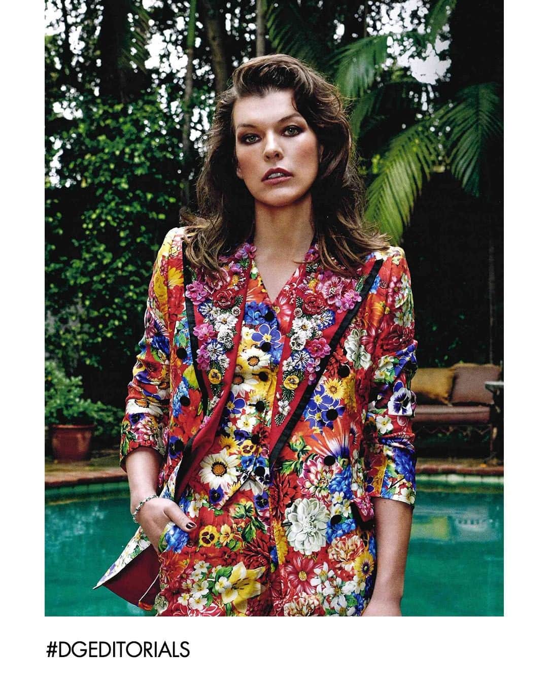 のインスタグラム：「Milla Jovovich wears Dolce&Gabbana in this feature for @instylerussia.  Picture by @yutsai88 #DGWomen #DGCelebs」