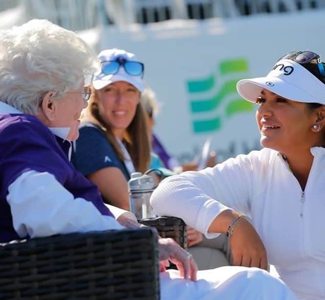 リセット・サラスのインスタグラム：「So sad to hear that one of our 13 founders has passed away. Thank you Marilynn for all that you've done for women's golf, we will continue to DRIVE ON and make sure that your passion and class continues for generations to come. May you Rest In Peace 🙏🏽」