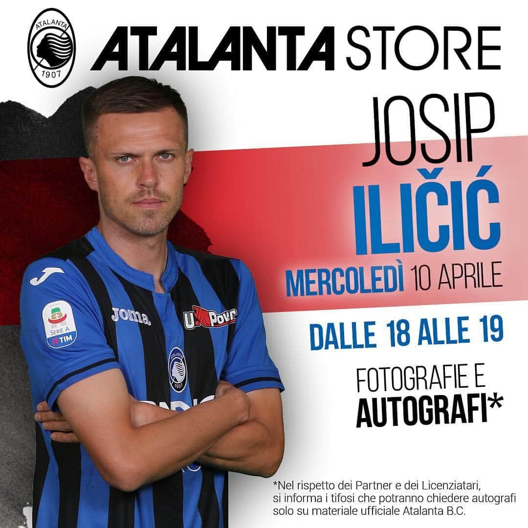 アタランタBCさんのインスタグラム写真 - (アタランタBCInstagram)「❗️#savethedate ❗️ 14º appuntamento allo Store con i giocatori nerazzurri! 📸🤳🔜 👤 @ilicic72 📆 Mercoledì #10aprile ⏰ Dalle 18 alle 19 📲 #AtalantaStore #Iličić ~ ℹ️ Link nelle stories #AtalantaLife 🖤💙」4月10日 2時46分 - atalantabc