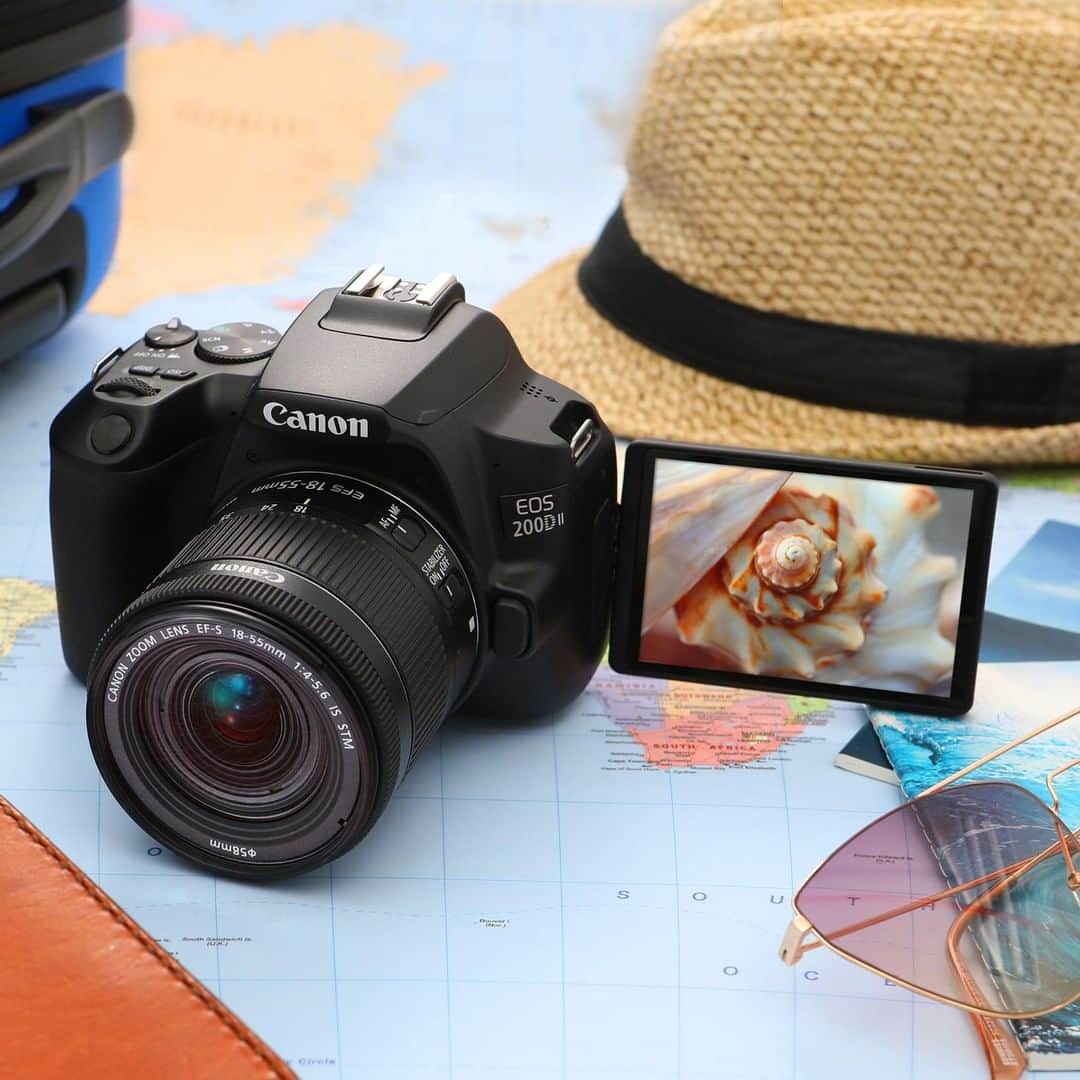 Canon Asiaのインスタグラム：「Thinking of getting your first DSLR? The new Canon EOS 200D II might be what you need.  The successor to the award-winning EOS 200D has been upgraded with more advanced autofocusing, easy-to-use touchscreen controls and Creative Assist for easy editing on the go! See link in bio to learn more about our newest lightweight DSLR. . #canon #canoncamera #canondslr #CanonEOS200DII #photography #DSLR」