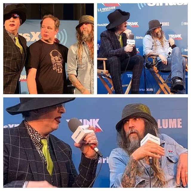 ロブ・ゾンビのインスタグラム：「A few more shots from last night's show with @eddietrunk . Bottom photo is a "what you talking 'bout Willis" moment. Ha. #robzombie #marilynmanson #twinsofeviltour2019 #eddietrunk」