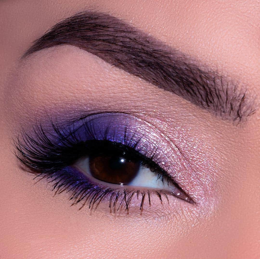 Motives Cosmeticsさんのインスタグラム写真 - (Motives CosmeticsInstagram)「Looking pretty in purple, we adore this look on @ElyMarino.  Get the look: 1.Begin by applying “Cream” shadow (Nude Palette” onto the brow bone 2.Apply a small amount of “Sassy” liquid shadow to the outer half of the lid 3.With a fluffy blending brush, blend out the color keeping it on the outer half of the eye 4.Taking “Intense” shadow (Thrill Me Palette) Pat onto the inner half of the eye making sure to over lap slightly where both colors meet for a smooth transition between colors 5.Using “Sassy” liquid shadow on a pencil brush apply to the outer half of the lower lash line. . . . . #motives #motivescosmetics #makeup #mua #makeuplove #makeupartist #naturalmakeup #beauty #worldmakeupartist #makeupadict #makeupobsessed #eyemakeup #eyelook #eyetutorial」4月10日 5時57分 - motivescosmetics