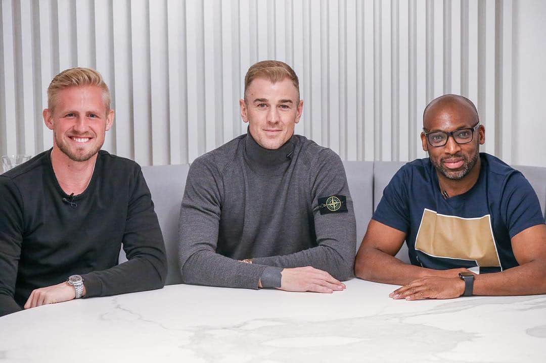 ジョー・ハートのインスタグラム：「Great working with @kasperschmeichel and @jamieedwards11  on #gloved 🧤 @kasperschmeichel with a great story of passion and determination to come, not to be missed #captainstoneisland🤷‍♂️」