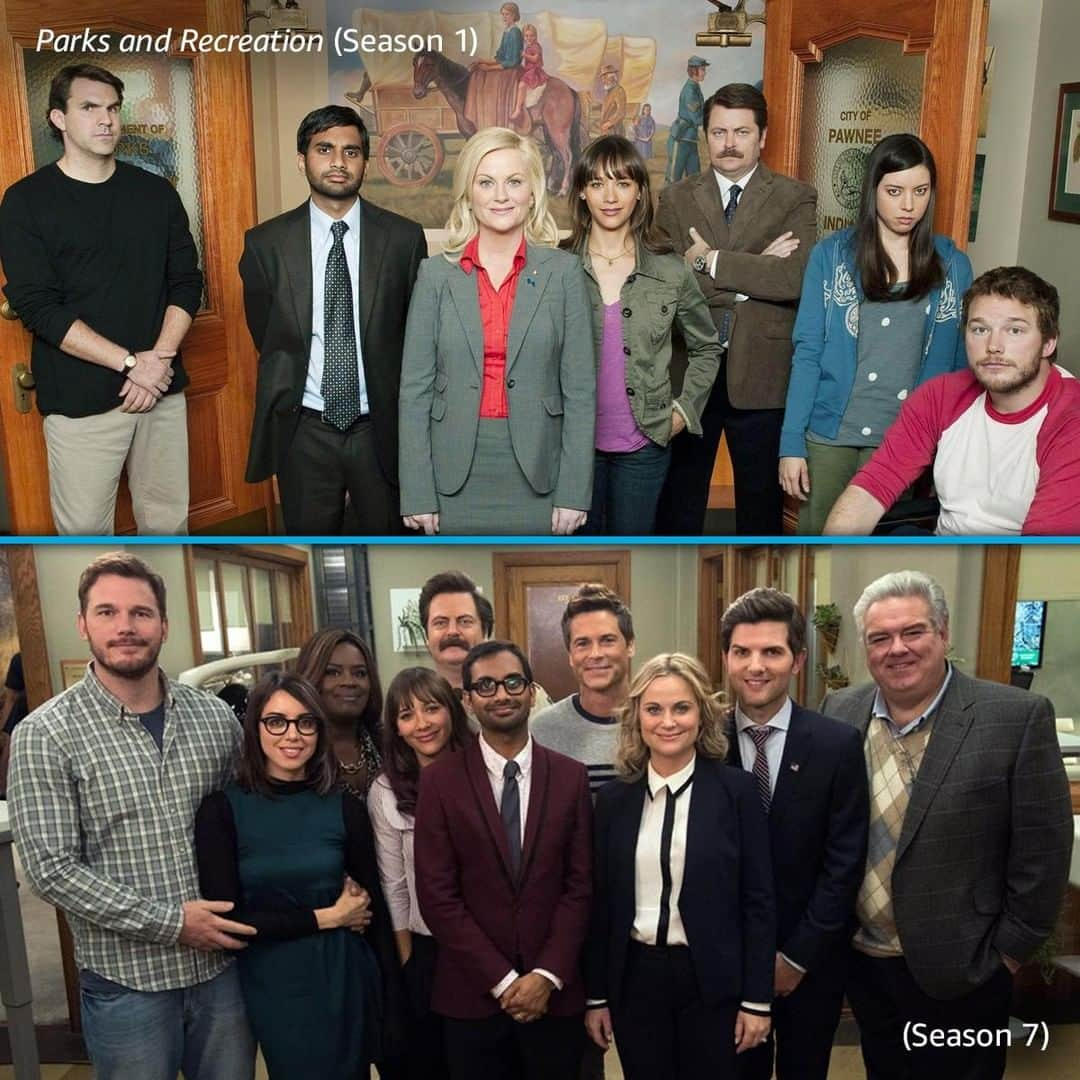 Amazon Videoさんのインスタグラム写真 - (Amazon VideoInstagram)「Please take note that even April and Ron are smiling in the season 7 photo. #ParksAndRec #10YearAnniversary」4月10日 6時36分 - primevideo