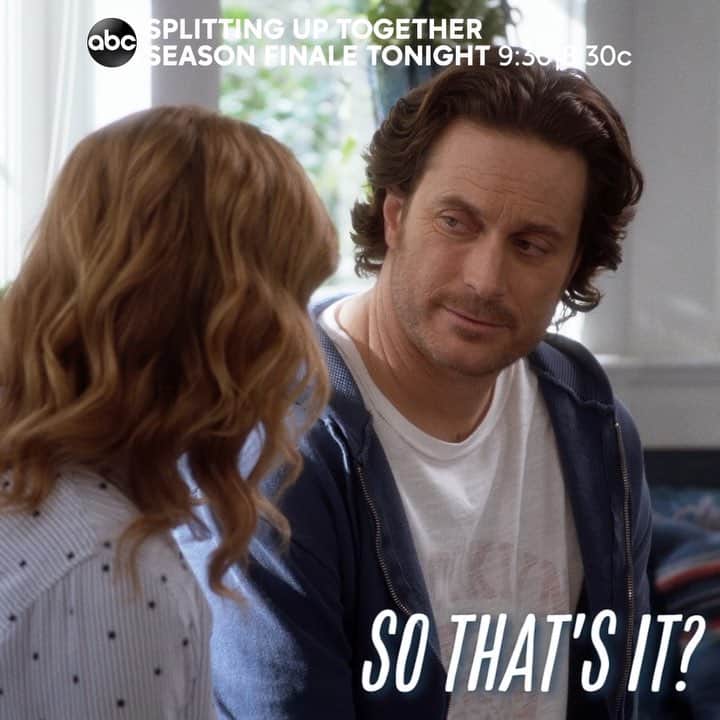 アメリカン・ブロードキャスティング・カンパニーのインスタグラム：「Could this change everything?  Find out #WhatHappensNext when Lena tells Martin tonight on the Season Finale of @splittinguptogether. 9:30|8:30c on ABC.」