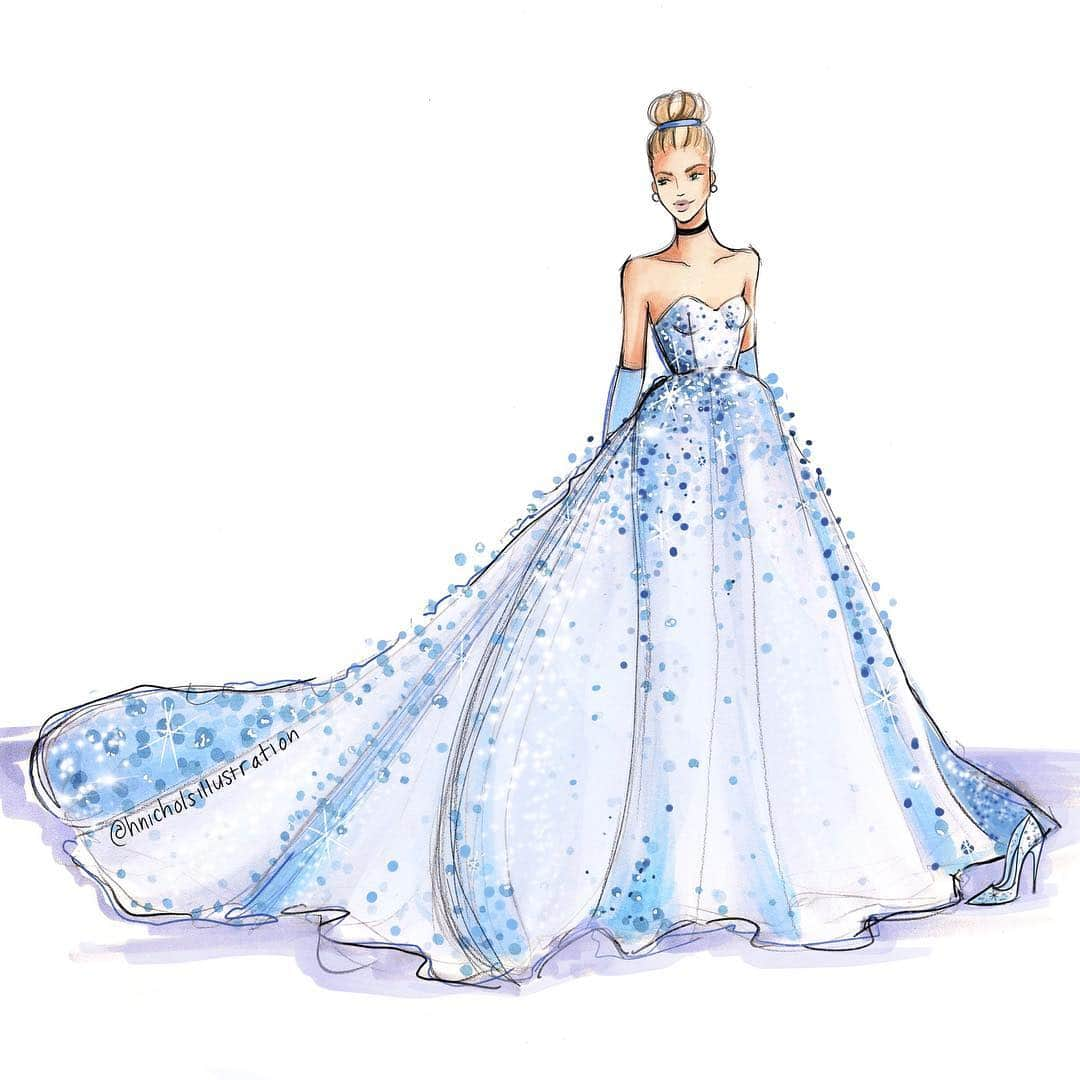 Holly Nicholsさんのインスタグラム写真 - (Holly NicholsInstagram)「Can you spot the hidden object? (Print available in the shop now, link in bio). #Cinderella #DisneyArt #DisneyFashion #couture #fashionillustration #disneyprincess #characterdesign #Copicmarkers」4月10日 9時38分 - hnicholsillustration