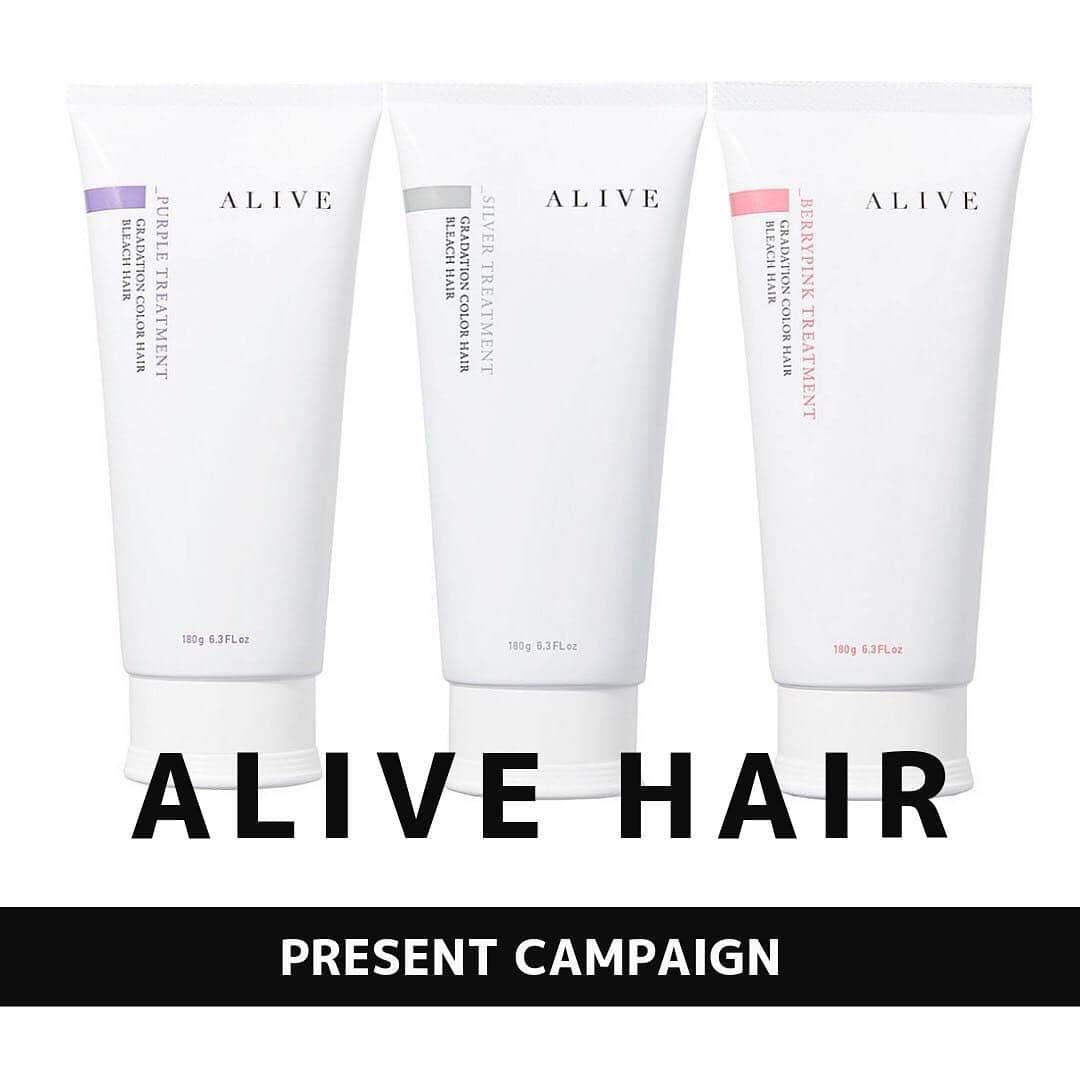 ALIVEさんのインスタグラム写真 - (ALIVEInstagram)「『ALIVEインスタグラムキャンペーン』が始まります🎉🎉🎉🎉 . 【キャンペーン概要】 4/1（月）から4/30（火）の期間に、ALIVEプロダクトをインスタグラムに投稿すると抽選で豪華なプレゼントが当たります。 . ★プレゼント内容★ 1名様にグラデーションカラーもしくはハイライトを無料で施術☆（※スタイリストの指名不可。店舗はお選びいただけます） 10名様にALIVEカラーケアシャンプー＆トリートメント、ALIVEカラーキープシャンプー＆トリートメントをセットでプレゼント☆（※カラーはお選びいただけます） . ★応募方法★ ① @alivehair のアカウントをタグ付けして投稿 ② @alivehair をフォロー ③3つのハッシュタグをつけて投稿 ( #aliveキャンペーン #カラーシャンプー #カラートリートメント ) . . ご応募数が増えるとプレゼントも増加!? . 当選者の方にのみ5月の中旬ごろDMにてご連絡いたします♪ .  #グラデーション#ハイライト#グラデーションカラー#3Dハイライト#ミルクティーカラー#アッシュ#グレージュ#ハイライトカラー#外国人風カラー#美容学生#外国人風#アディクシー#イルミナカラー#ヘアアレンジ#切りっぱなしボブ#ハーフ#hm#zara#highlights #ブルージュ#バレイヤージュ#ムラシャン#ピンクシャンプー#シルバーシャンプー#ムラサキシャンプー#ロフト#カラーシャンプー#トリートメント#カラートリートメント」4月10日 10時10分 - alivehair