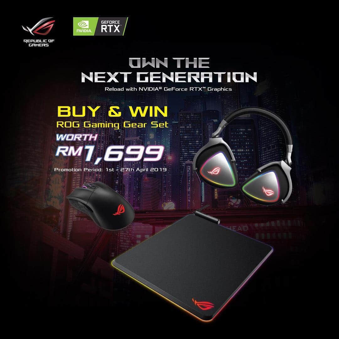 YingTzeさんのインスタグラム写真 - (YingTzeInstagram)「Hey Hey Hey ~ check out the ROG Special Promo for this month ! 🐱 @asusrog.my  _ April’s PROMOTION: [BUY & WIN] ROG NEXT GEN PROMOTION  Buy selected ROG RTX laptops and stance a chance to win ROG peripherals worth RM1,699!  6 sets of ROG Gladius II mouse, Balteus mousepad, & Delta headset could be yours! The odds are high!  Only purchases made between 1 April 2019 - 27 April 2019 to qualify for the promotion.  Head over to  http://my.rog.gg/rognextgen to learn more!  #ROGMYKOL #asus #asusrog #republicofgamers」4月10日 12時00分 - yingtze