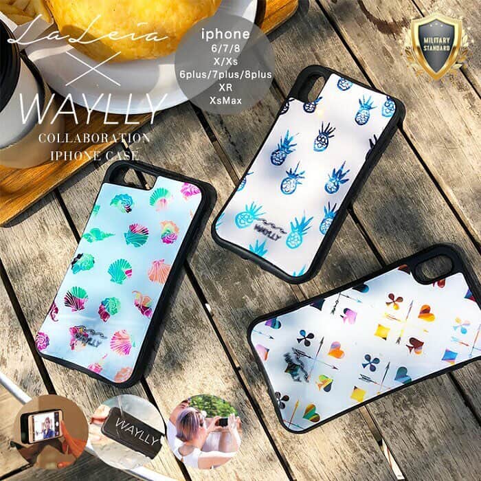 ラレイアのインスタグラム：「🌺 今年はこちらも🧡 WAYLLY × La Leiaが待望のコラボ😄 ・ そして最速先行 #楽天 サイトで販売スタート中😍✨ ・ さらに今ならお買い物マラソンセールも開催中でポイント20倍&クーポン利用の大チャンス💓 ・ ぜひお見逃しなく🧡 @laleia_official  @waylly_jp  #waylly#hawaii#aloha#surf#beach#iphone#iphonex#iphonexsmaxケース#iphonexrケー#iphone#laleia#iphonex#iphonexs#ハワイ#フォトジェニック#インスタ映え#インスタ女子#アロハ#ビーチ#夏#海を感じる雑貨#スマホ#スマホケース」