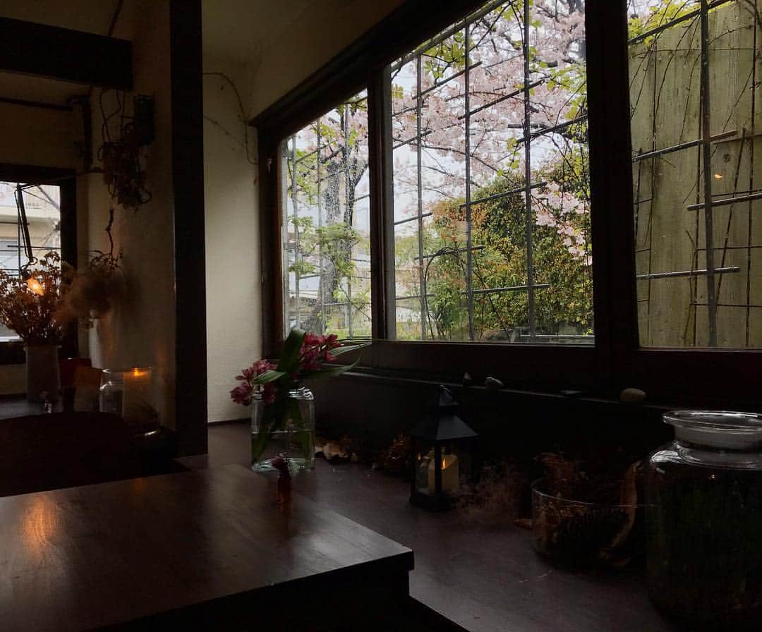 cafezakkagallery-flagさんのインスタグラム写真 - (cafezakkagallery-flagInstagram)「◇お花見◇ 部屋の中から眺める桜も おススメです。 もうすぐ星のかなでのイベント。 緊張もしつつ、山盛りの作業を横目にちょっと休憩。 いい日になりますように。。 ぷはーーー  #cafezakkagalleryflag  #星のかなで  #大阪カフェ  #枚方市  #cafeFLAG」4月10日 22時14分 - flagcafe