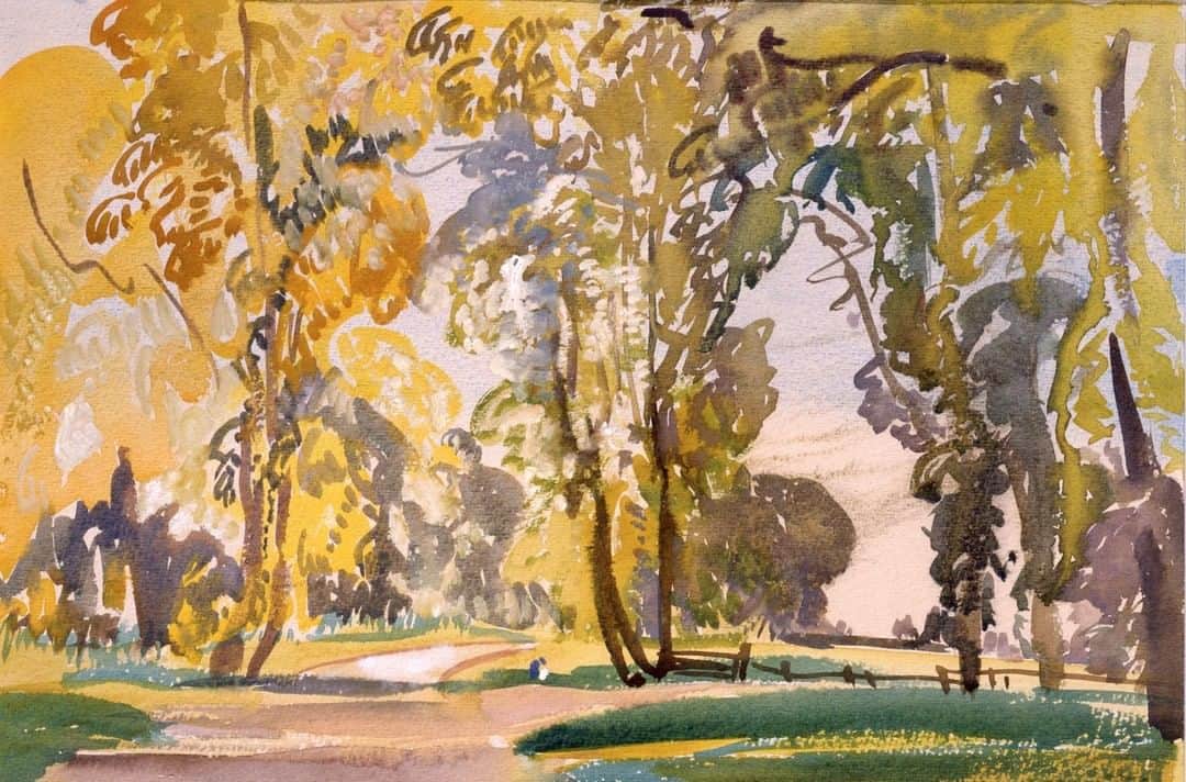 テート・ギャラリーさんのインスタグラム写真 - (テート・ギャラリーInstagram)「#TateWeather: The sun is shining! More days like these please.  Evelyn Cheston, Betchworth Lane, October 1917, Tate collection.」4月10日 22時48分 - tate