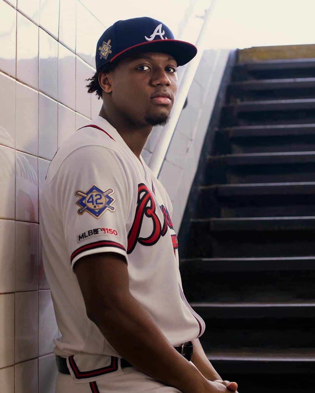 ニューエラ・キャップのインスタグラム：「MLB will honor the legend of Jackie Robinson April 15th. Be a part of the moment. All teams available at neweracap.com. WE REIGN AS ONE •  @ronaldacuna13 in the Atlanta Braves Jackie Robinson Side Patch #59FIFTY Fitted」