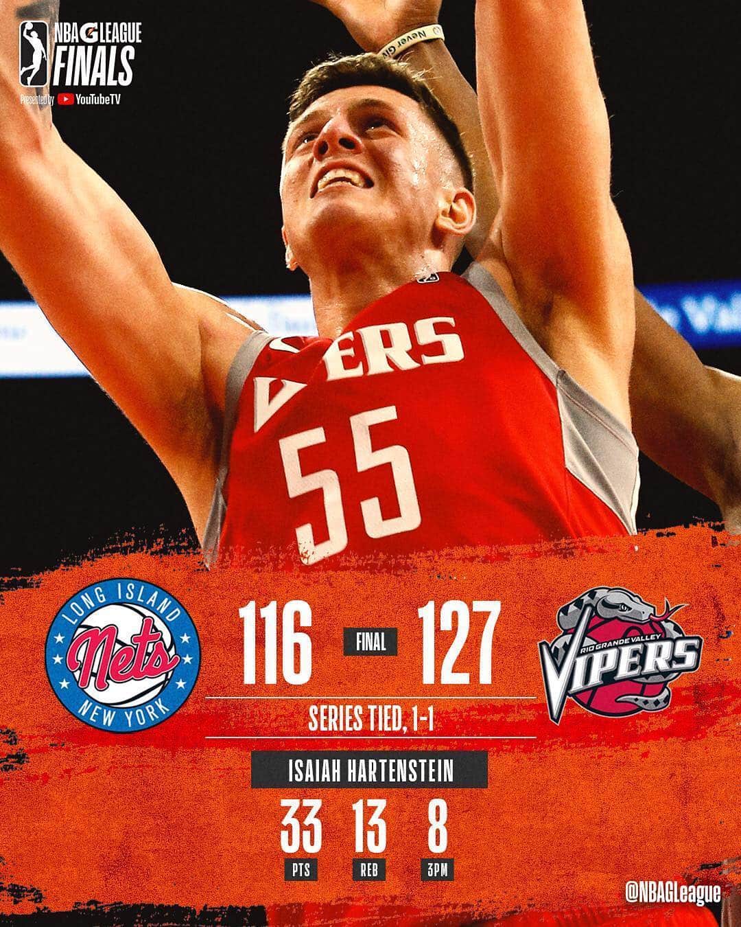 NBAさんのインスタグラム写真 - (NBAInstagram)「🚨 Onto Game 3 🚨@ipjh55’s BIG night helps the @rgvvipers force a winner-take-all #GLeagueFinals matchup with @longislandnets on Friday! (repost @nbagleague)」4月10日 14時54分 - nba