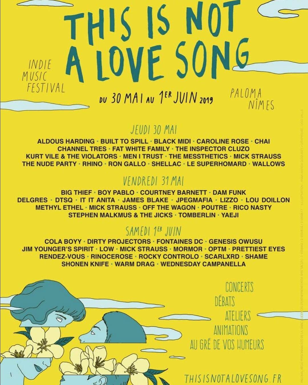 コートニー・バーネットのインスタグラム：「This Is Not A Love Song Festival 💛 Nimes, France 💛 31st May」