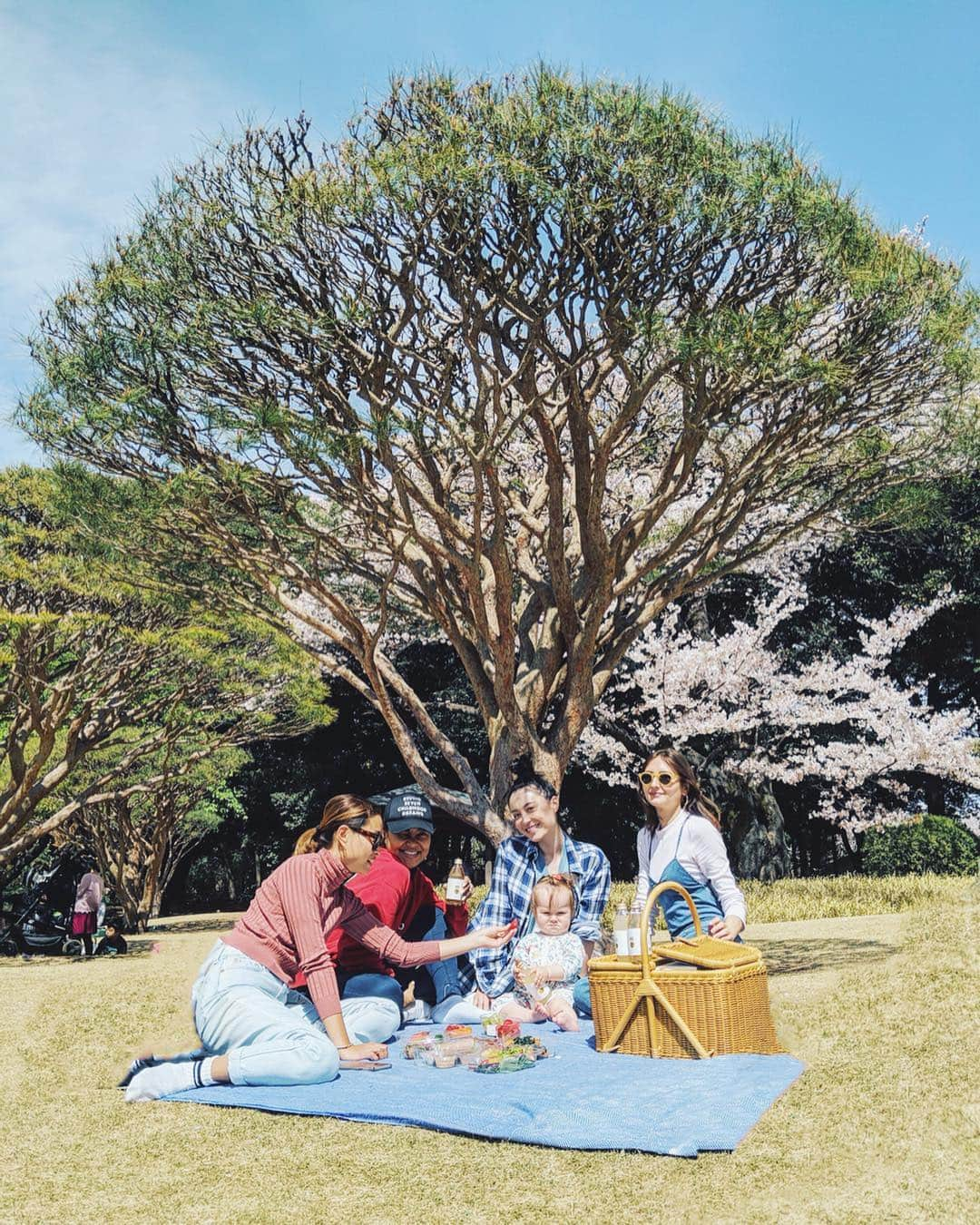 エリーローズさんのインスタグラム写真 - (エリーローズInstagram)「Happy cheesy smiles😋🌸 Hanami was warm and beautiful this year.  お花見ピクニックも気持ちよかったなぁ今年！」4月10日 17時11分 - ellirose