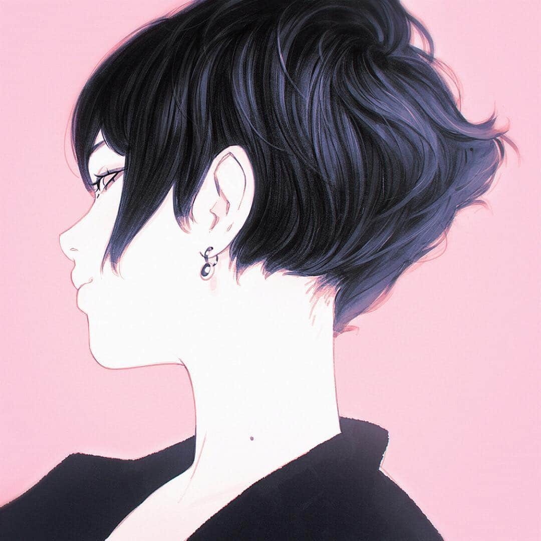 イリヤ・クブシノブ さんのインスタグラム写真 - (イリヤ・クブシノブ Instagram)「April 10th is the “Short Haircut Day” in Japan, so I will be posting my favourite short-haired illustrations a lot today!✨ It’s a part 1! 💖 Let me know in comments which picture is your favourite!」4月10日 17時05分 - kuvshinov_ilya