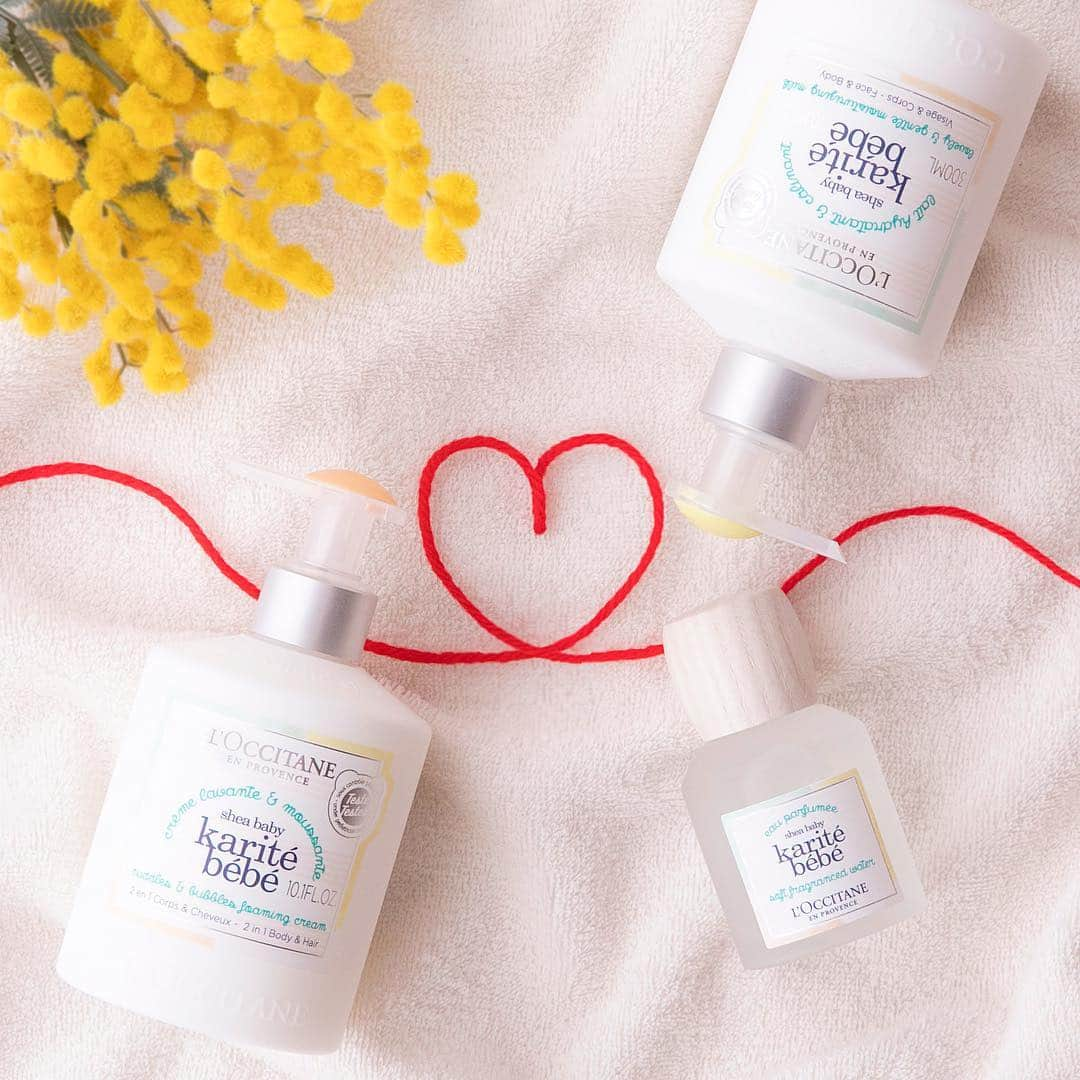 L'OCCITANE en Provenceさんのインスタグラム写真 - (L'OCCITANE en ProvenceInstagram)「ダブルタップで❤️にシルエットを入れよう👆 小児科医・皮膚科医監修】誕生、ベイビー肌ケア🌼﻿ ﻿ 赤ちゃんの肌にも大人の肌にも使える﻿ スキンケア“シアベイビー”が誕生！﻿ ﻿ 小児科医、皮膚科医監修のもと﻿ アレルギーテストを実施し、﻿ ベイビー製品への使用国際基準を﻿ 満たした香料のみを使用した、﻿ 安心安全のスキンケアです🌼﻿ ﻿ シアエキス(*1)&グリセリン(*2)で﻿ お肌にうるおいを補給しながら、﻿ シアバター(*3)で肌を外部の刺激から保護。﻿ ﻿ 赤ちゃん、ママにはもちろん﻿ 敏感肌の大人の女性にも。﻿ ﻿ ﻿ \赤ちゃんも大人もやすらぐ香り /﻿ ﻿ 🌼ミモザ﻿ プロヴァンスの春の陽射しのような黄色い花。﻿ その香りは、やさしい安らぎの効果があります。﻿ ﻿ 🌼ネロリ﻿ ビターオレンジの白い花。﻿ 爽やかな柑橘の香りで穏やかな眠りにつきたいときに。﻿ ﻿ そんな”シアベイビー”の販売を記念して、﻿ 現品のセットや撮影券が当たるフォトコンテストも開催中！﻿ ﻿ たくさんのご応募、お待ちしております🌼﻿ ﻿ ﻿ ＼shea baby photo campaign／﻿ ﻿ 🗓応募期間﻿ 2019年3月15日（金）～4月30日（火）﻿ ﻿ 📝応募条件﻿ ロクシタン公式Instagram(@loccitane_jp)﻿ ライフスタジオ公式Instagram(@lifestudio_official)﻿ をフォローの上、《 #ふれあってうるおう 》をつけて、﻿ 赤ちゃんとふれあいの写真をInstagramに投稿してください。﻿ ﻿ 🎁プレゼント内容﻿ ﻿ ▼ロクシタン賞﻿ 抽選で５名にシアベイビー現品セットをプレゼント。﻿ （シャワーフォームとモイスチャーミルク）﻿ ﻿ ▼ライフスタジオ賞﻿ ライフスタジオのプロのカメラマンが﻿ ステキな写真1枚を選定。﻿ その写真をご投稿いただいた方にライフスタジオ撮影券プレゼント。﻿ ﻿ (*1)シアバターノキエキス（スキンコンディショニング成分）﻿ (*2)保湿成分﻿ (*3)シア脂（保湿成分）﻿ ﻿ ﻿ #ロクシタン #シア #ベビー用品 #ベビー #ベビーマッサージ #ベビーグッズ #ベビースキンケア #赤ちゃんのいる生活 #赤ちゃん用品 #限定コスメ #ママイベント #赤ちゃんとママ #保湿 #乾燥肌 #フォトコンテスト #プレゼント企画 #プレゼント #まますたぐらむ #スキンケア #子育てぐらむ #香りのある暮らし #春コスメ #肌ケア #cosmetics #loccitane #sheababy #シアベイビー #ふれあってうるおう #ライフスタジオ」4月10日 18時49分 - loccitane_jp