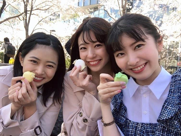 角田奈緒子さんのインスタグラム写真 - (角田奈緒子Instagram)「✱ミッドタウンお花見②  ななちゃんとゆいちゃんと行ってきました！！ とても楽しかった🥰  オシャレな飲み物飲んで、テンション上がっていたキャスター地方上京組です🤭💕 . 花粉が辛くて心配かけてごめんね🥺  #お花見 #桜 #ミッドタウン #六本木」4月10日 18時53分 - naokoon1122