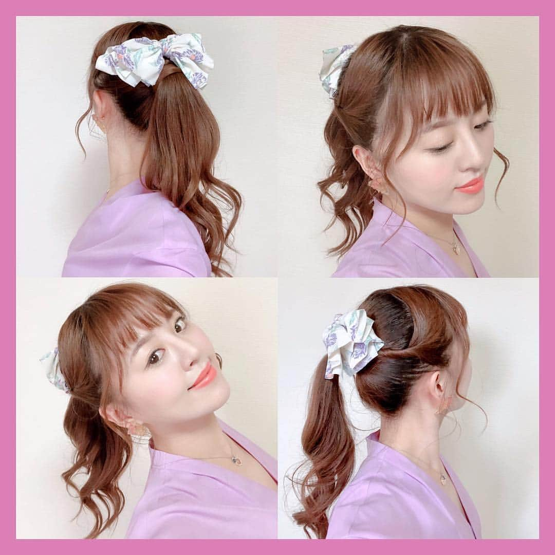 真衣ひなのさんのインスタグラム写真 - (真衣ひなのInstagram)「. ヘアアレンジ紹介｡･*･:≡(　ε:) . 💈ポニーテール×(ねじねじ) . 迷った時はコレ、なアレンジ。 顔まわりは左右に分けてねじって、 ポニーテールのゴムの周りに巻きつけて ピンで留め、バレッタを付けたら完成！ 📍ねじった所を編み込みにしたり ロープ編みにすればアレンジ広がるね。 💄＊ふんわりピンクメイク . ✔️#product . #ヘアアレンジ投稿 #全体ページで見たら並んでるの #気付いた人いるかな #いいねがモチベーション #ひなのへあかたろぐ」4月10日 20時54分 - hinano_mai