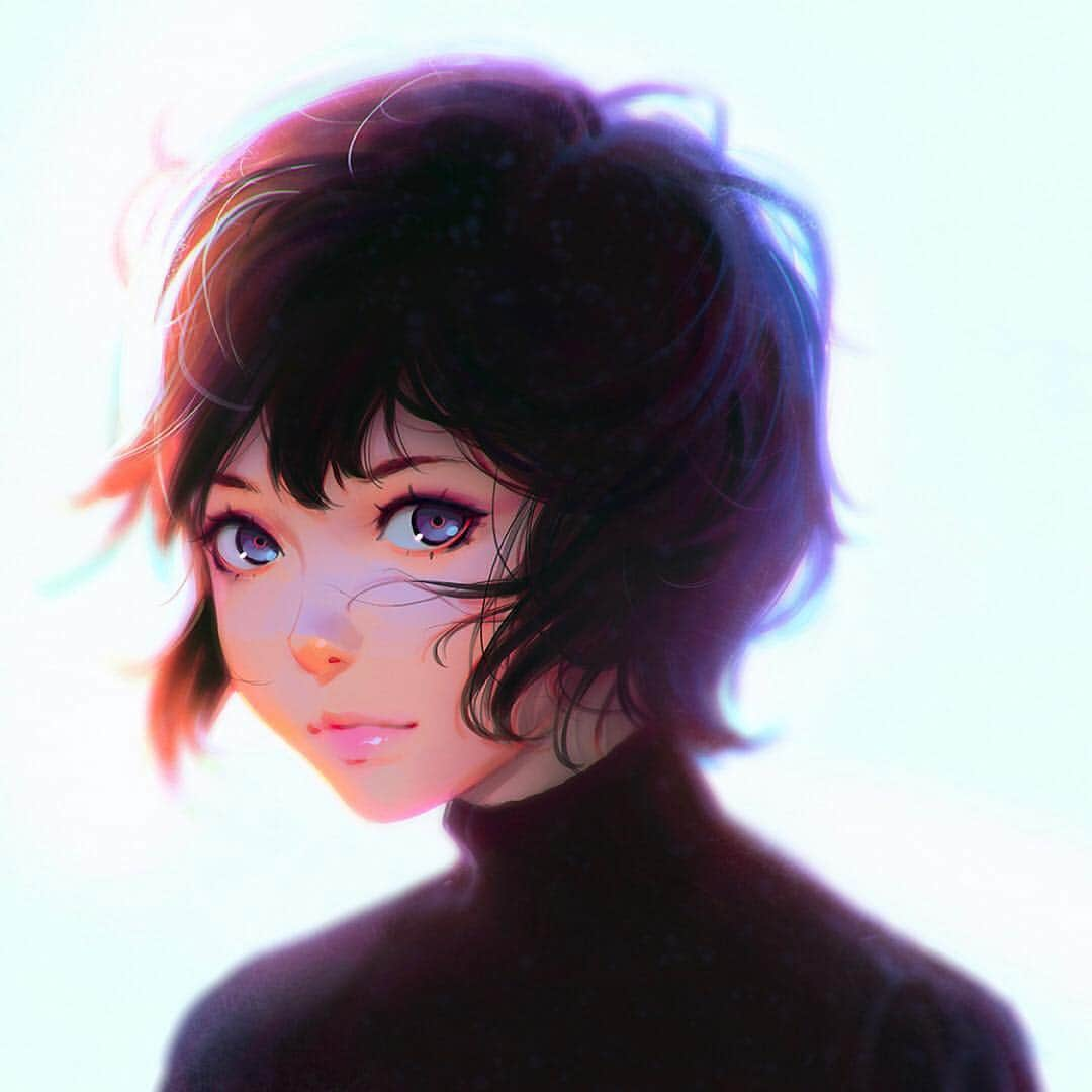 イリヤ・クブシノブ さんのインスタグラム写真 - (イリヤ・クブシノブ Instagram)「April 10th is the “Short Haircut Day” in Japan, so I will be posting my favourite short-haired illustrations a lot today!✨ Part 3! 💕 Let me know in comments which picture is your favourite!」4月10日 20時59分 - kuvshinov_ilya