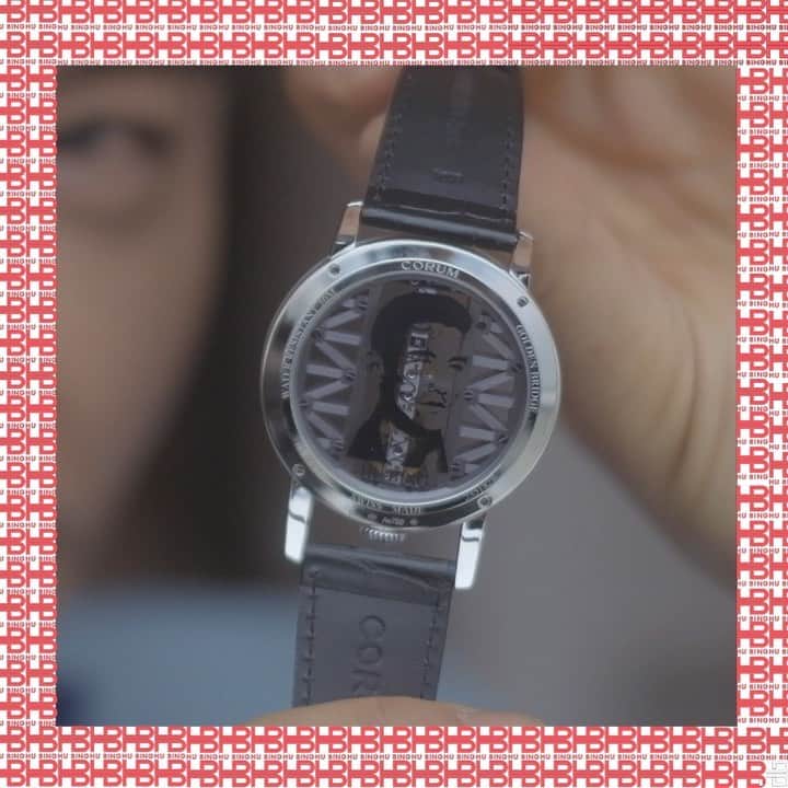 フー・ビンのインスタグラム：「What a surprise from @corumwatches ! Thank you so much for such an amazing personalized gift! I will certainly add it into my favorite watch lineup!」