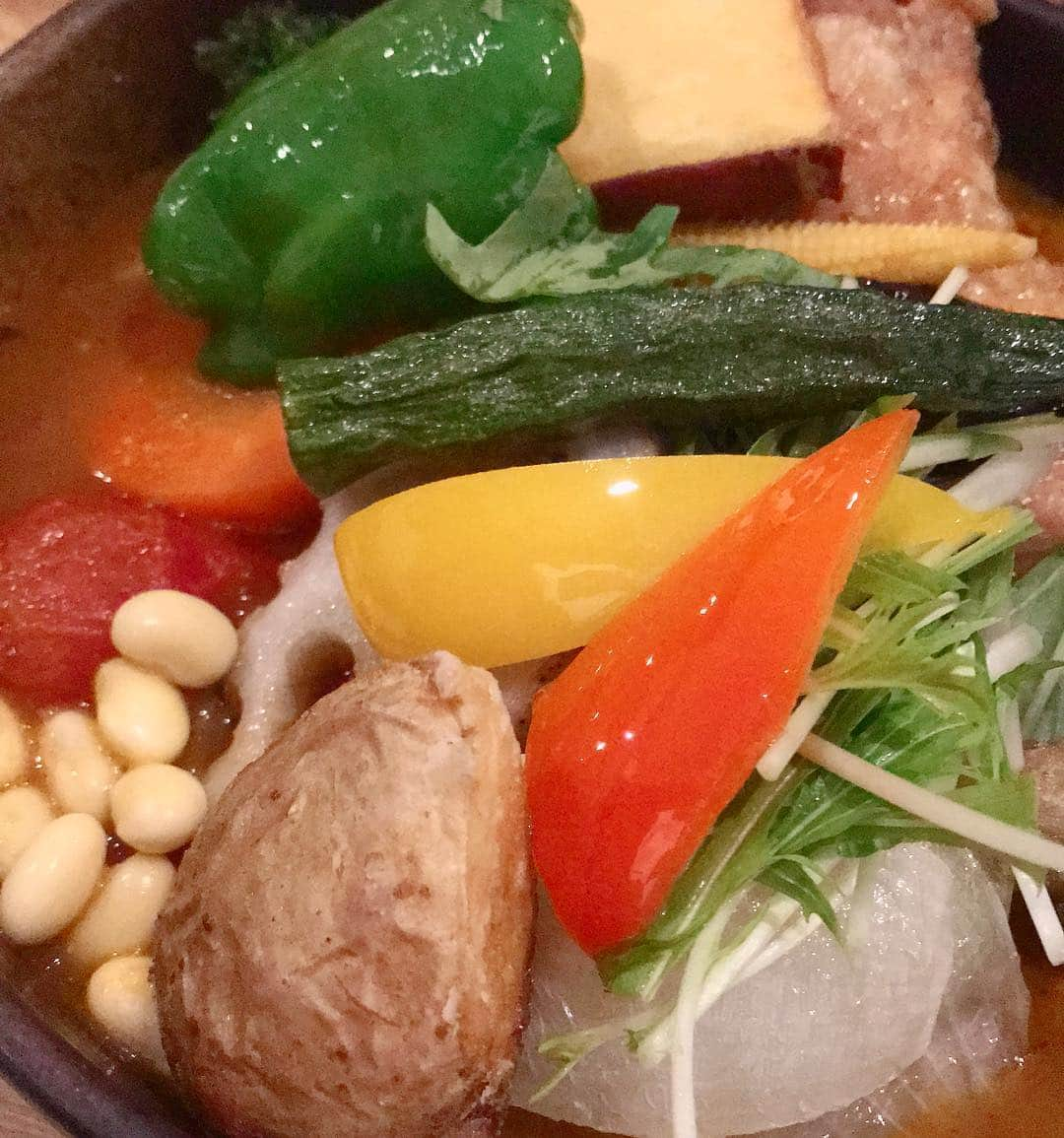 YOFFYさんのインスタグラム写真 - (YOFFYInstagram)「いやー寒すぎるでしょ！！ こんな天気にはスープカレーこそ正義^_^ 皆さん風邪などひかぬようにね★ ️ #美味しい #food #foodlovers #foodie #delicious #foodoftheday #foodgasm #instaeat #野菜 #やさい #カレー #スープカレー」4月11日 1時10分 - yoffy_psychiclover