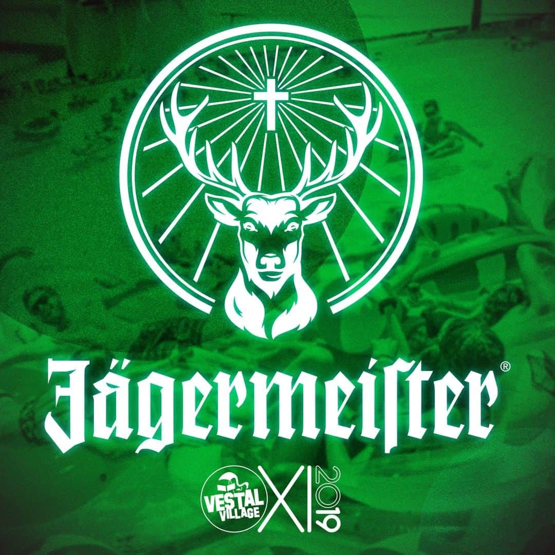 ベスタルのインスタグラム：「We are proud to have @jagermeister as an official sponsor at this years Vestal Village. They're setting up a cool lounge by the pool and are releasing some new concoctions that the Villagers are bound love! #steepinggiant mixer! ⁣ ⁣ ⁣ ⁣ #vestal⁣ #vestalvillage⁣ #rockoutwithyourwatchout⁣ ⁣ #steepinggiant⁣ #jagermeister」