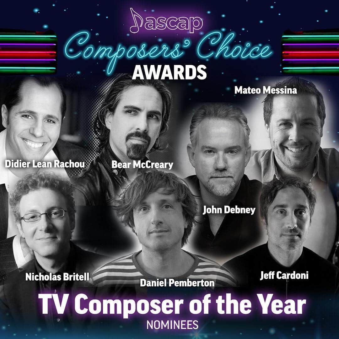 ASCAPさんのインスタグラム写真 - (ASCAPInstagram)「#ASCAP Members! We’ve got a few days left to vote in the 2019 #ASCAP #ComposersChoice Awards. Swipe left to see all the noms for Film Score, Video Game Score & TV Composer of the Year. Winners will be announced at the #ASCAPScreen Music Awards on May 15 in LA. Link in bio to vote!! (ascap.com/composerschoice)」4月11日 8時37分 - ascap