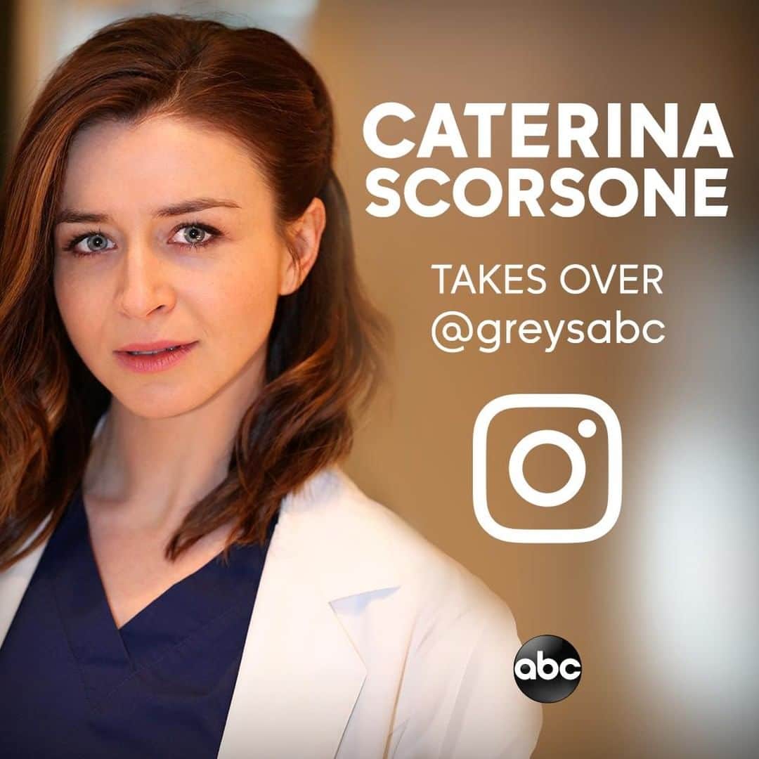 Grey's Anatomyさんのインスタグラム写真 - (Grey's AnatomyInstagram)「Tomorrow is takeover time! We gave @caterinascorsone the keys to the @greysabc Instagram and we can't wait to follow along!」4月11日 8時30分 - greysabc