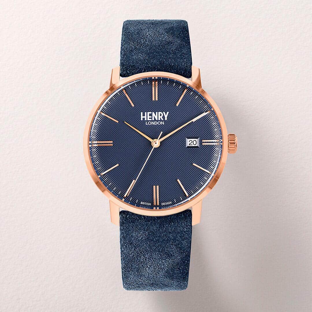 Henry London Official page of Britishさんのインスタグラム写真 - (Henry London Official page of BritishInstagram)「Our denim blue suede Regency, style by @whitetwite Swipe to see more. . . . #blue #suede #mensaccessories  #henrylondon #henrywatches #menswatches #london #britishdesign #britishbrand #vintage #heritage #wristwatchcheck #classic」4月11日 3時59分 - henrywatches