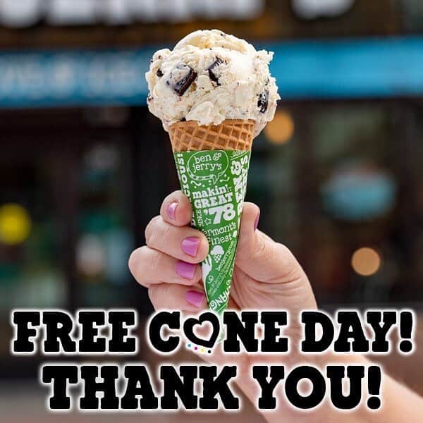 Ben & Jerry'sさんのインスタグラム写真 - (Ben & Jerry'sInstagram)「Thank you for an amazing 40th Free Cone Day! We'll see you next year, fans.」4月11日 4時02分 - benandjerrys