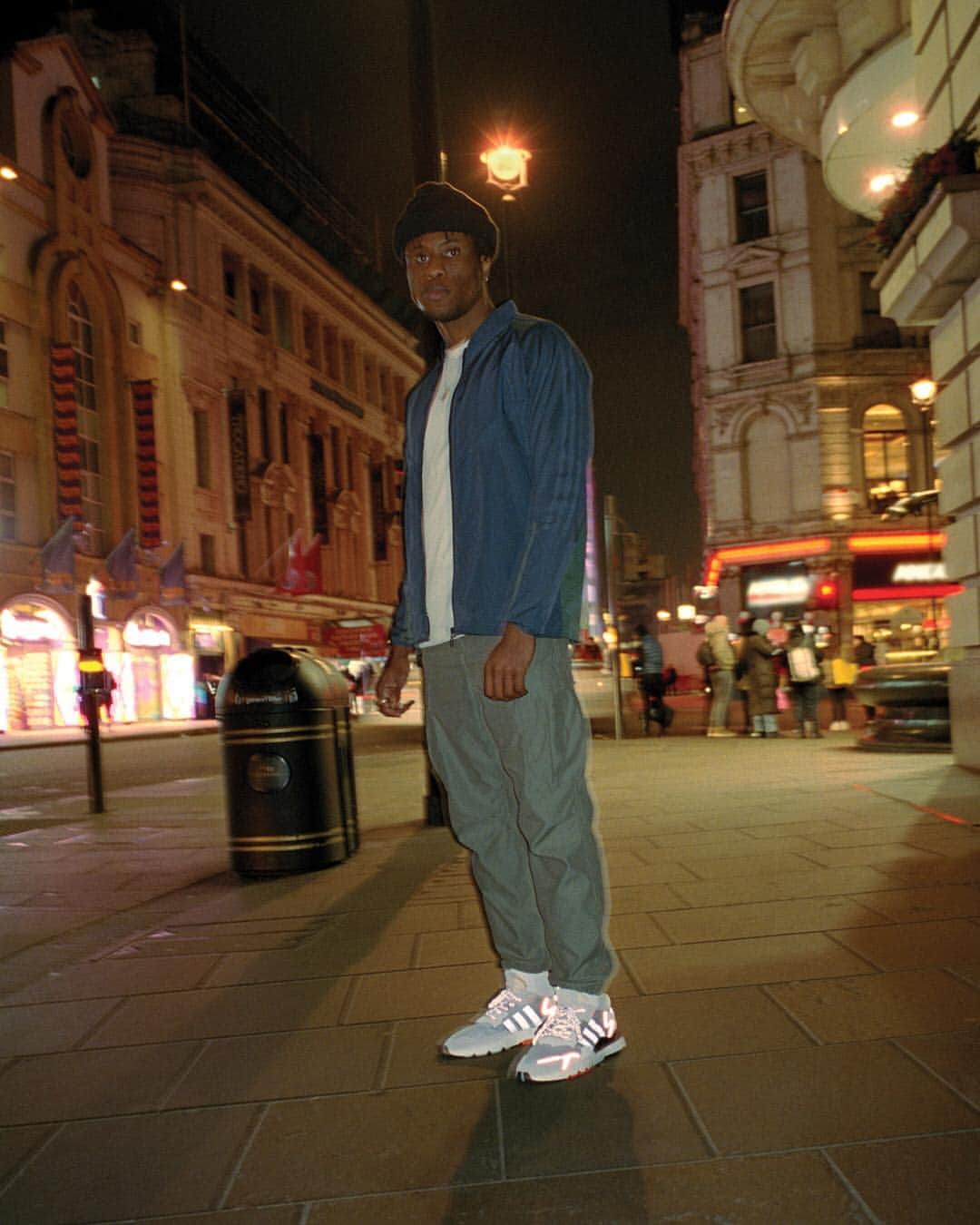 adidas UKさんのインスタグラム写真 - (adidas UKInstagram)「Shining a light on young Creators with #NITEJOGGER: @Obongjayar shot by @FrankLeboner in Piccadilly . Nigerian-born and south London-based poetic singer Obongjayar provides the words behind our Nite Jogger film . New reflective colourways arrive online tomorrow . Hit the link in bio to watch the film」4月11日 5時05分 - adidaslondon