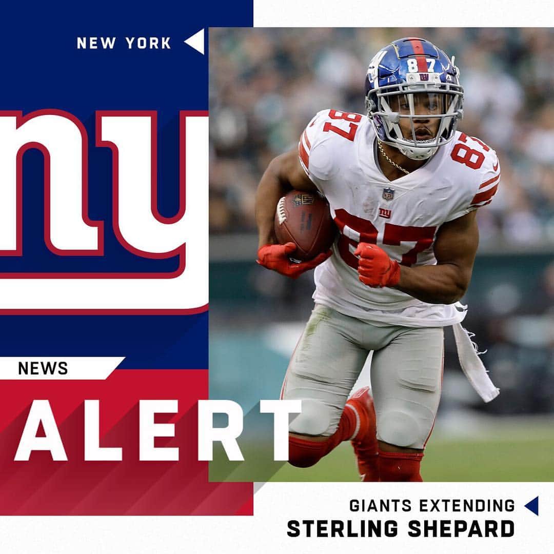 NFLさんのインスタグラム写真 - (NFLInstagram)「@nygiants finalizing four-year, $41M extension with WR Sterling Shepard. (via @mike_garafolo) 📷: Michael Perez/AP」4月11日 6時05分 - nfl