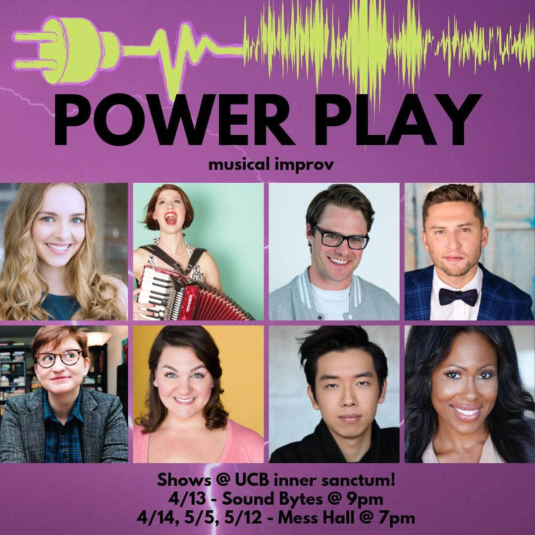 ダーシー・ローズ・バーンズさんのインスタグラム写真 - (ダーシー・ローズ・バーンズInstagram)「It's a #PowerPlay weekend! Performing #MusicalImprov in Sound Bytes Saturday 9pm and our Messhall DEBUT Sunday 7pm at @ucbtla inner sanctum!」4月11日 6時11分 - darcyrosebyrnes