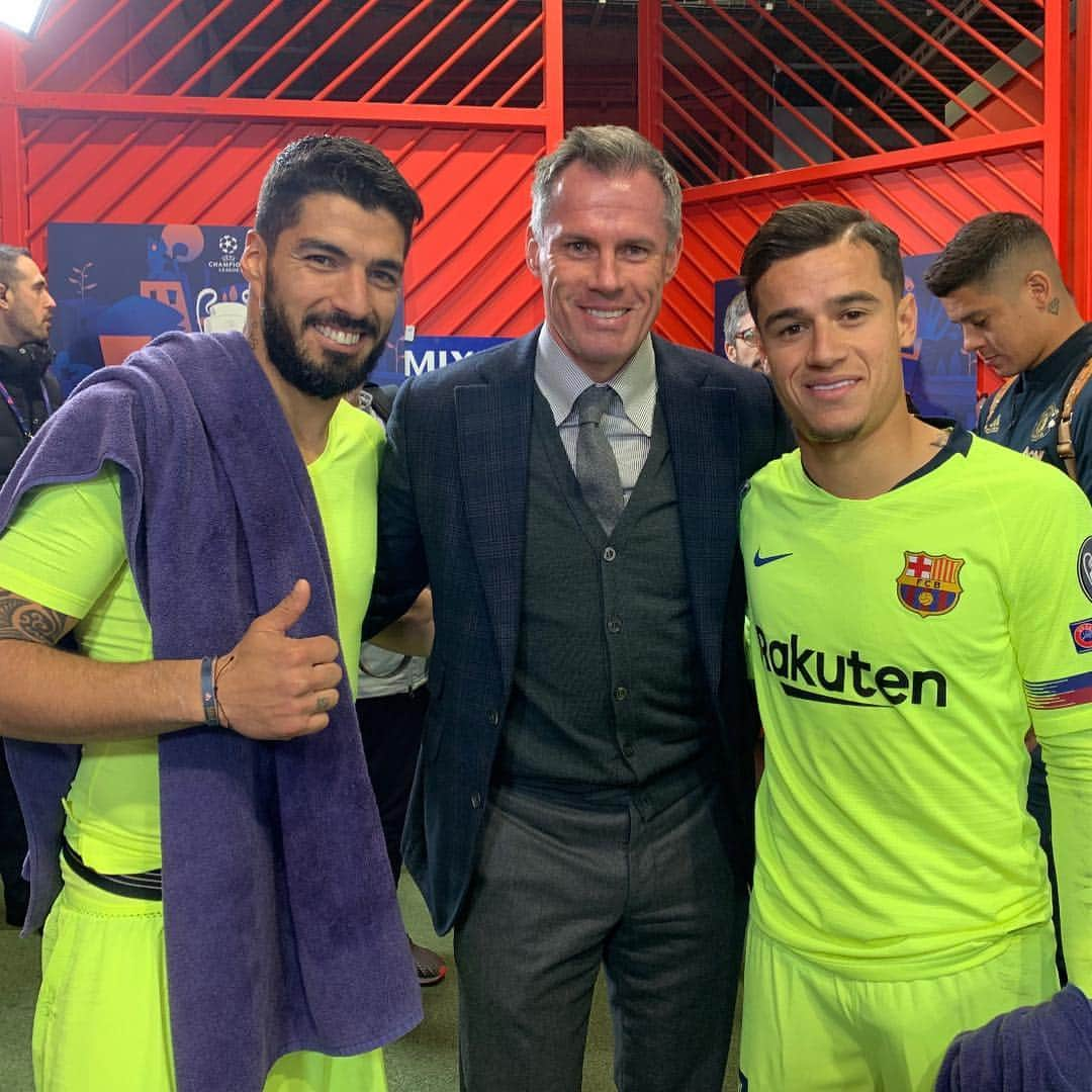 ジェイミー・キャラガーさんのインスタグラム写真 - (ジェイミー・キャラガーInstagram)「⚽️ @luissuarez9 @phil.coutinho #championsleague」4月11日 6時34分 - 23_carra