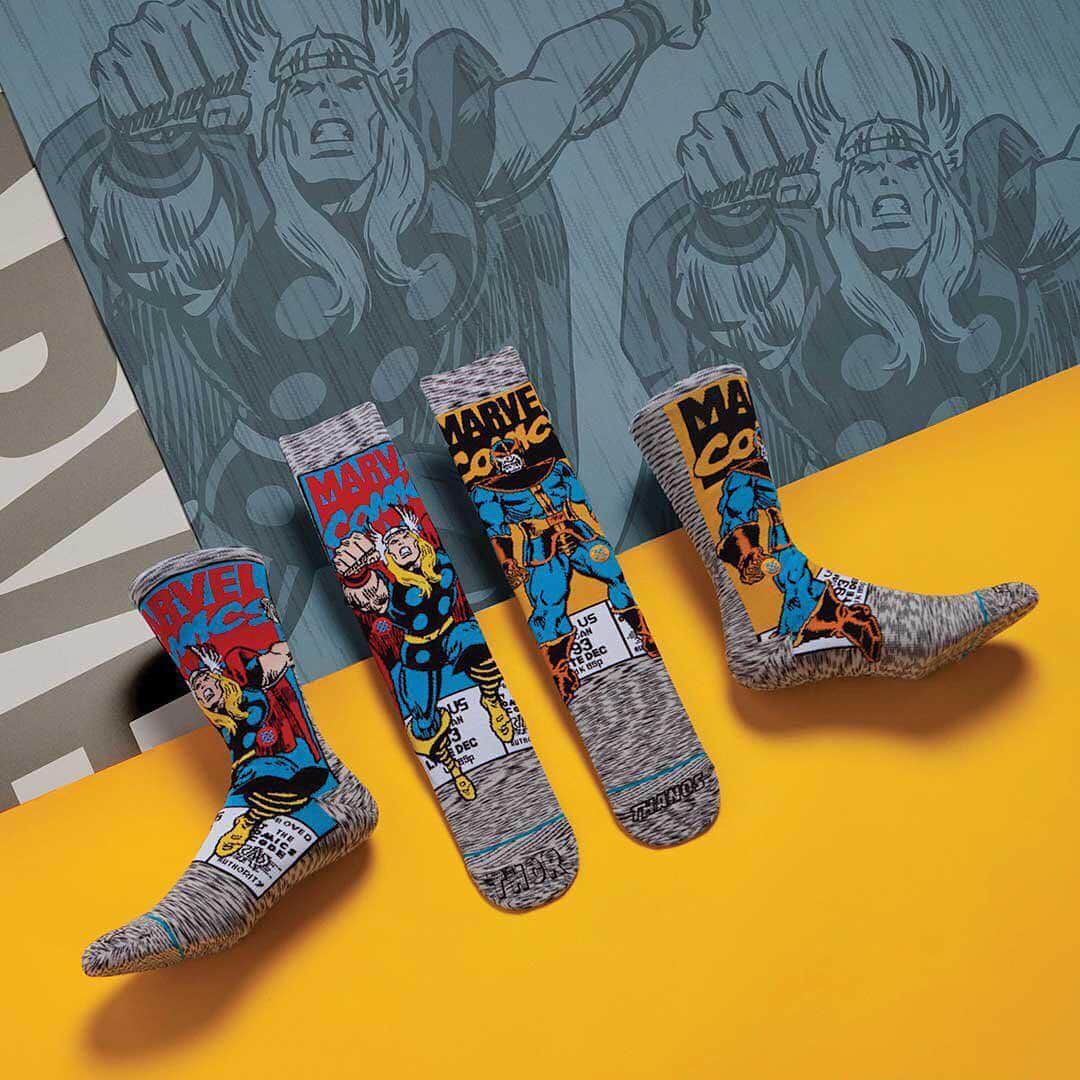 Marvel Entertainmentさんのインスタグラム写真 - (Marvel EntertainmentInstagram)「Are you worthy of these battle-ready socks? (via @styledbymarvel) #StyledByMarvel」4月11日 6時49分 - marvel