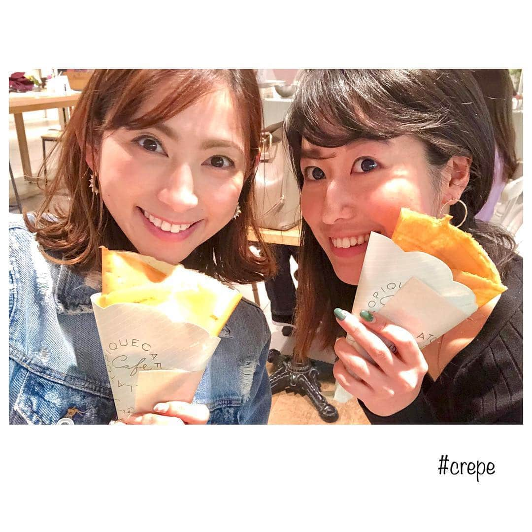 宮崎瑠依さんのインスタグラム写真 - (宮崎瑠依Instagram)「今日は衣装選び&展示会へ！！. . プライベートでもとても仲の良いCELFORDのプレスまこちが明日の仕事の衣装を一緒に選んでくれました✨ いつもコーディネートの的確なアドバイスをくれて、本当助かります✨✨✨ まこちありがとー😆  ちょうどお昼時だったので一緒にサクッとランチ😋 デザートにジェラピケカフェのクレープまでいただきました😜💕 あー幸せww  #まこち #ランチ #ジェラピケカフェのクレープ #展示会 #衣装選び」4月11日 17時43分 - ruimiyazaki