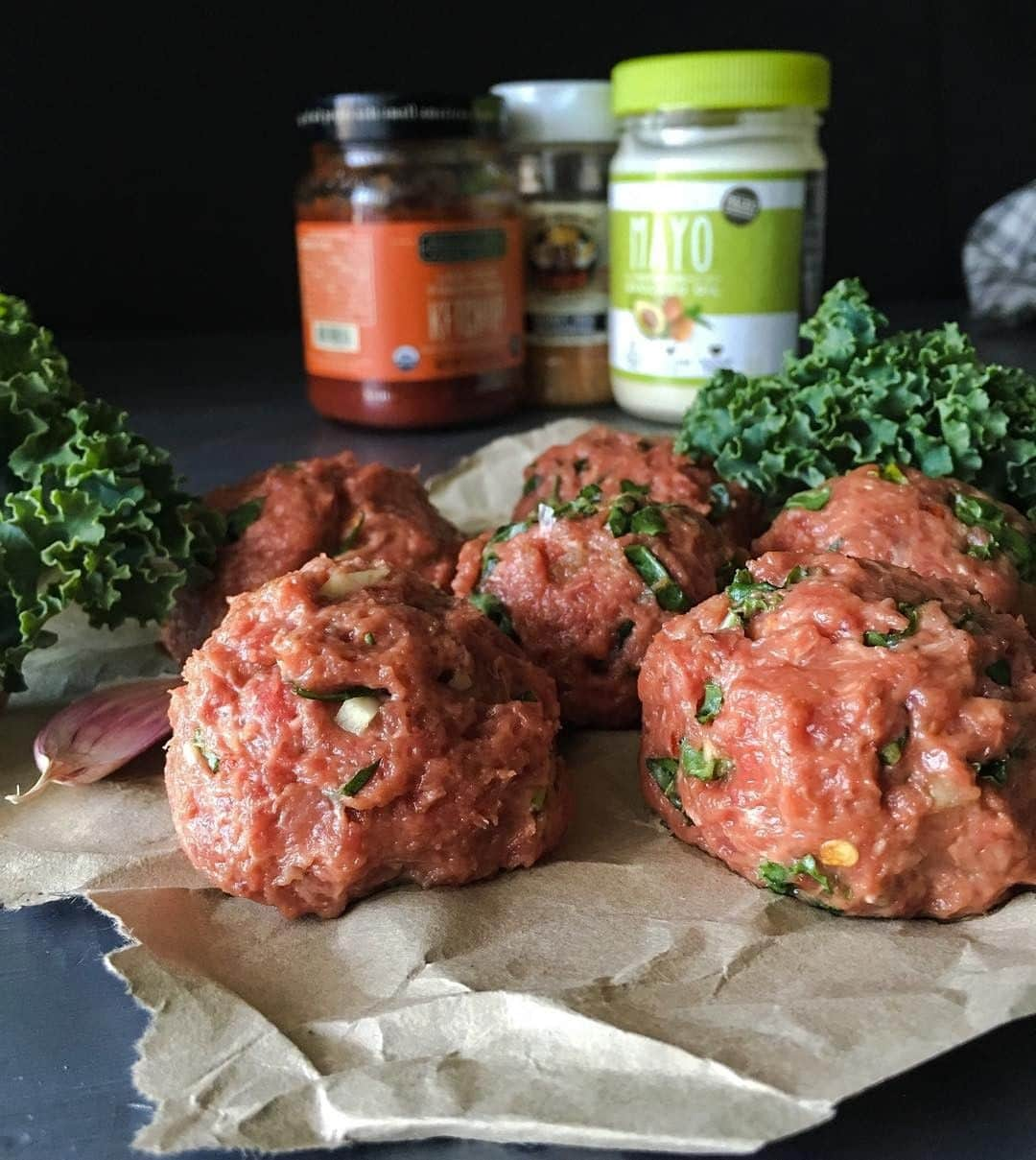 Flavorgod Seasoningsさんのインスタグラム写真 - (Flavorgod SeasoningsInstagram)「Spicy BBQ Meatballs 🍯🔥⁣ .⁣ Made with:⁣ 👉 #flavorgod Honey BBQ ⁣ 👉 #flavorgod Pink Salt & Pepper⁣ -⁣ On Sale here ⬇️⁣ Click the link in the bio -> @flavorgod⁣ www.flavorgod.com⁣ .⁣ Recipe by @confessionsofacleanfoodie⁣ .⁣ “When you find a package of @5280meat ground beef in the back of your freezer, you go into your chopped kitchen and start testing... Spicy BBQ Meatballs that is... Playing with Ground Beef + @primalkitchenfoods Paleo Mayo, @flavorgod Honey BBQ & Pink Salt + @beekman1802boys GF link your fingers BBQ ketchup + Fresh Organic Kale + Garlic + Crushed Red Pepper Flakes”⁣ -⁣ Flavor God Seasonings are:⁣ 💥ZERO CALORIES PER SERVING⁣ 🌿 Made Fresh⁣ 🔥 KETO & PALEO⁣ 🌱 GLUTEN FREE & KOSHER⁣ ☀️ VEGAN FRIENDLY ⁣ 🌊 Low salt⁣ ⏰Shelf life is 24 months⁣ -⁣ -⁣ #food #foodie #flavorgod #seasonings #glutenfree #keto #paleo  #foodporn #mealprep #kosher ⁣」4月11日 10時00分 - flavorgod