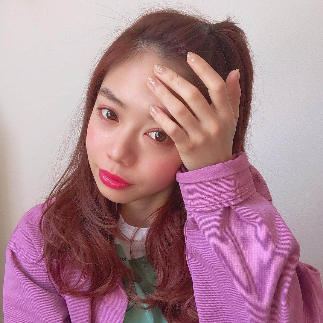 福地夏未さんのインスタグラム写真 - (福地夏未Instagram)「💞 PINK♡PINK♡PINK♡ _ #hair #make #pinkcolor #Spring」4月11日 10時29分 - natsuminmin19