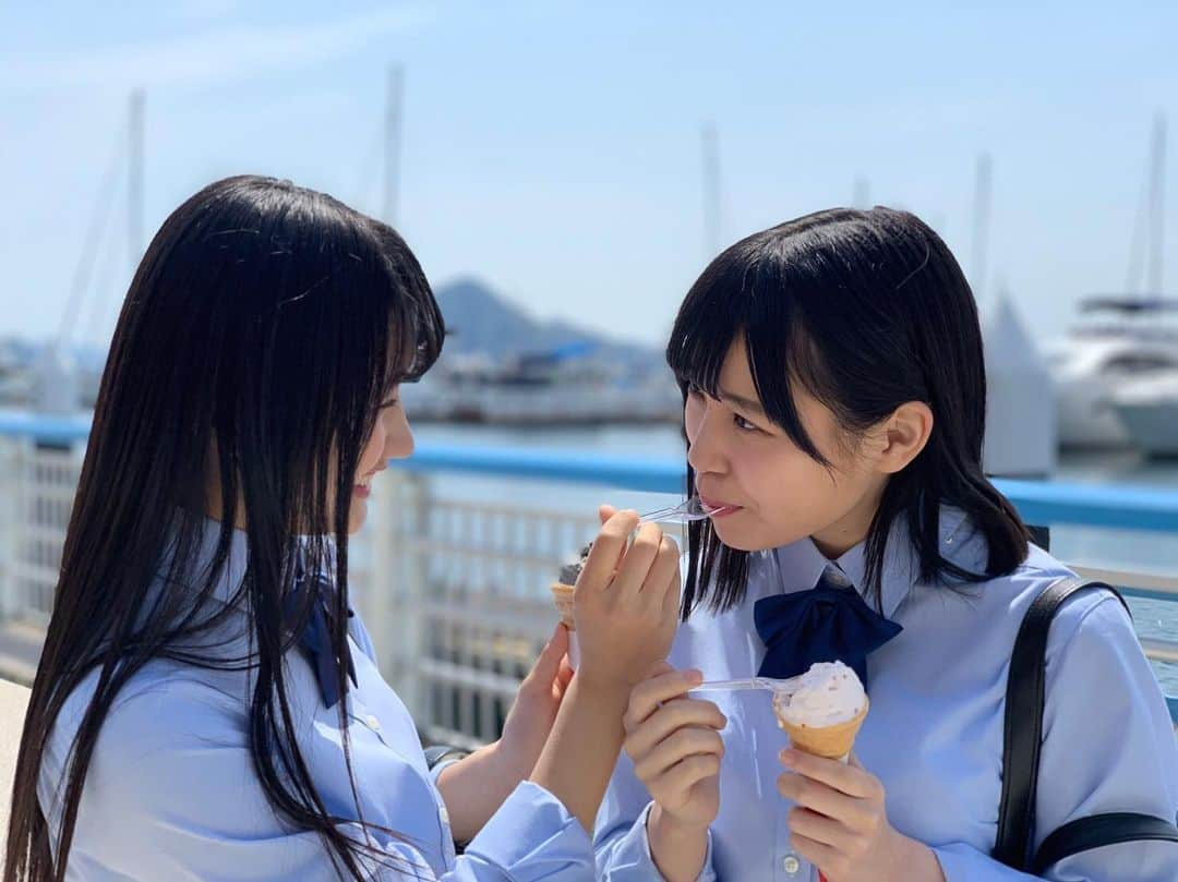 STU48さんのインスタグラム写真 - (STU48Instagram)「* どかわきとひなぴよ🍦 * #STU48 #門脇実優菜  #岩田陽菜 #BOMB #撮影オフショット」4月11日 11時47分 - stu48.official